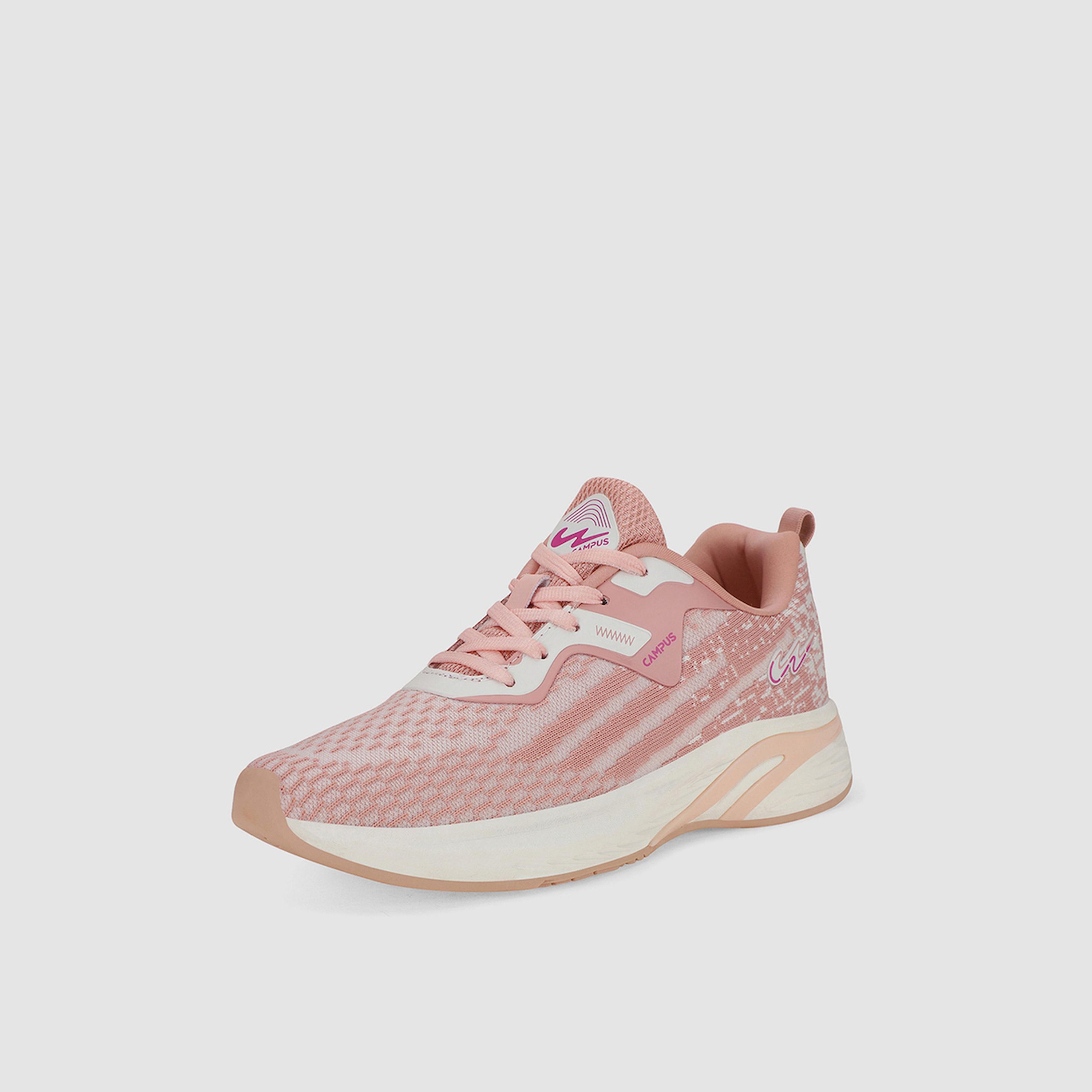 Campus Pink Mesh Lace-Up Sneakers-women-shoes-sneakers-image-5