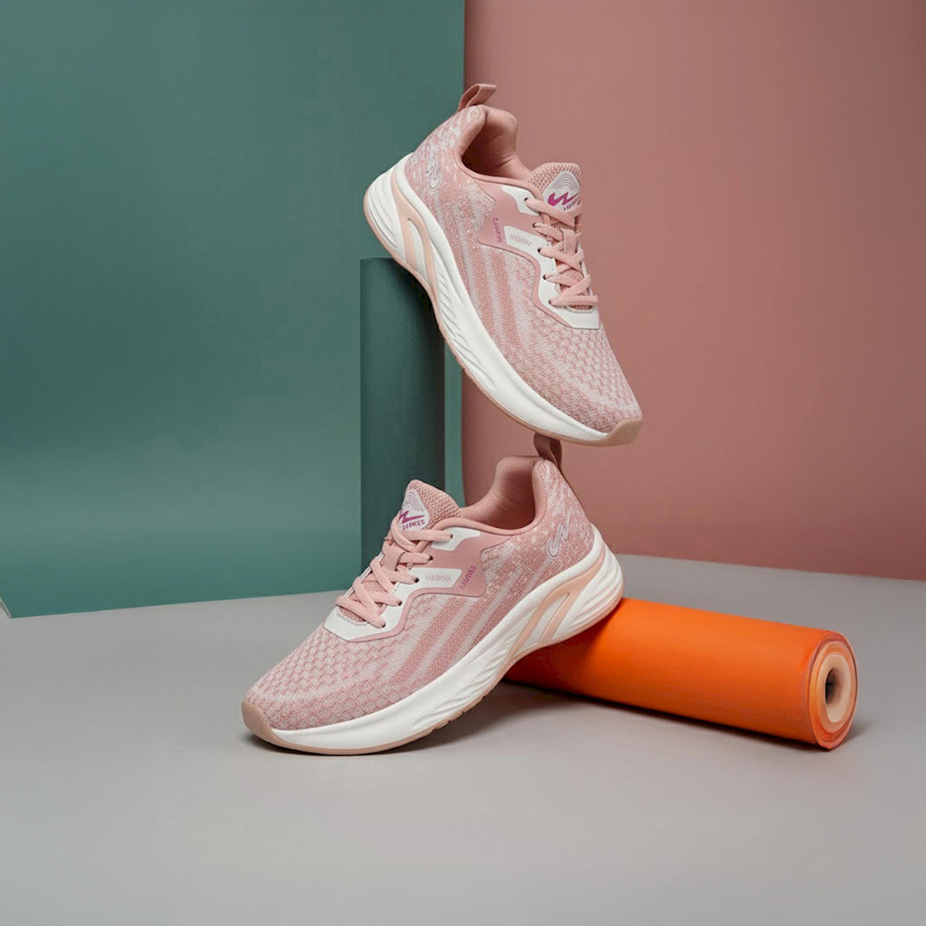 Campus Pink Mesh Lace-Up Sneakers-women-shoes-sneakers-image-6