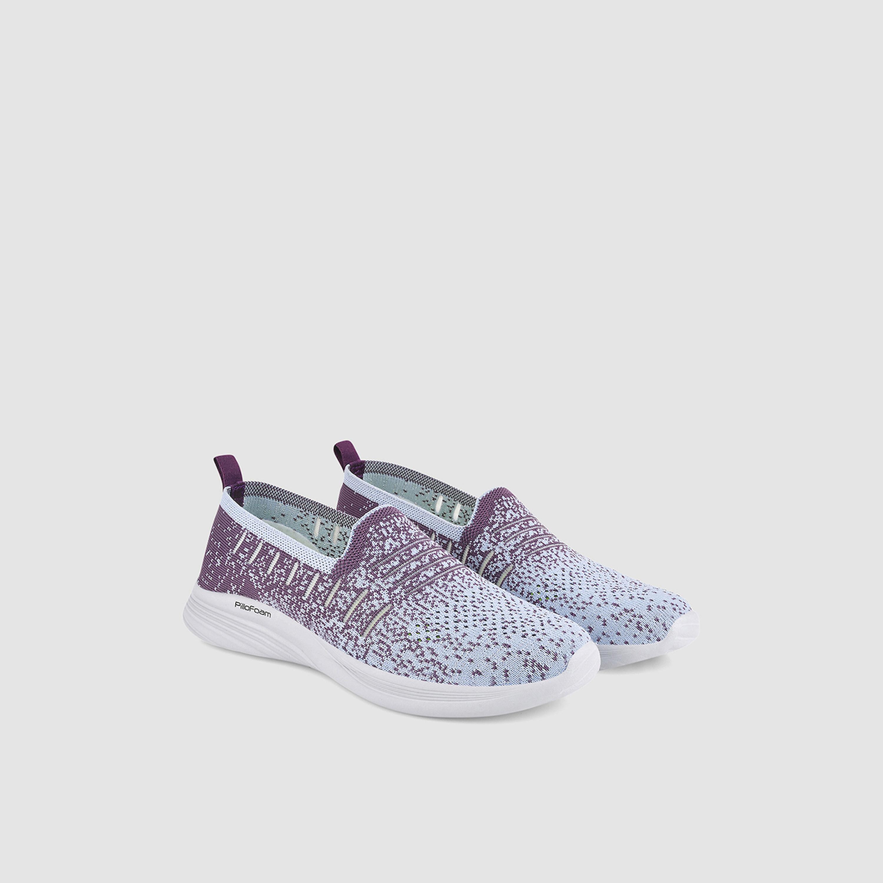 Campus Grey Textured Slip On Sneakers-sports-women-shoes-image-1