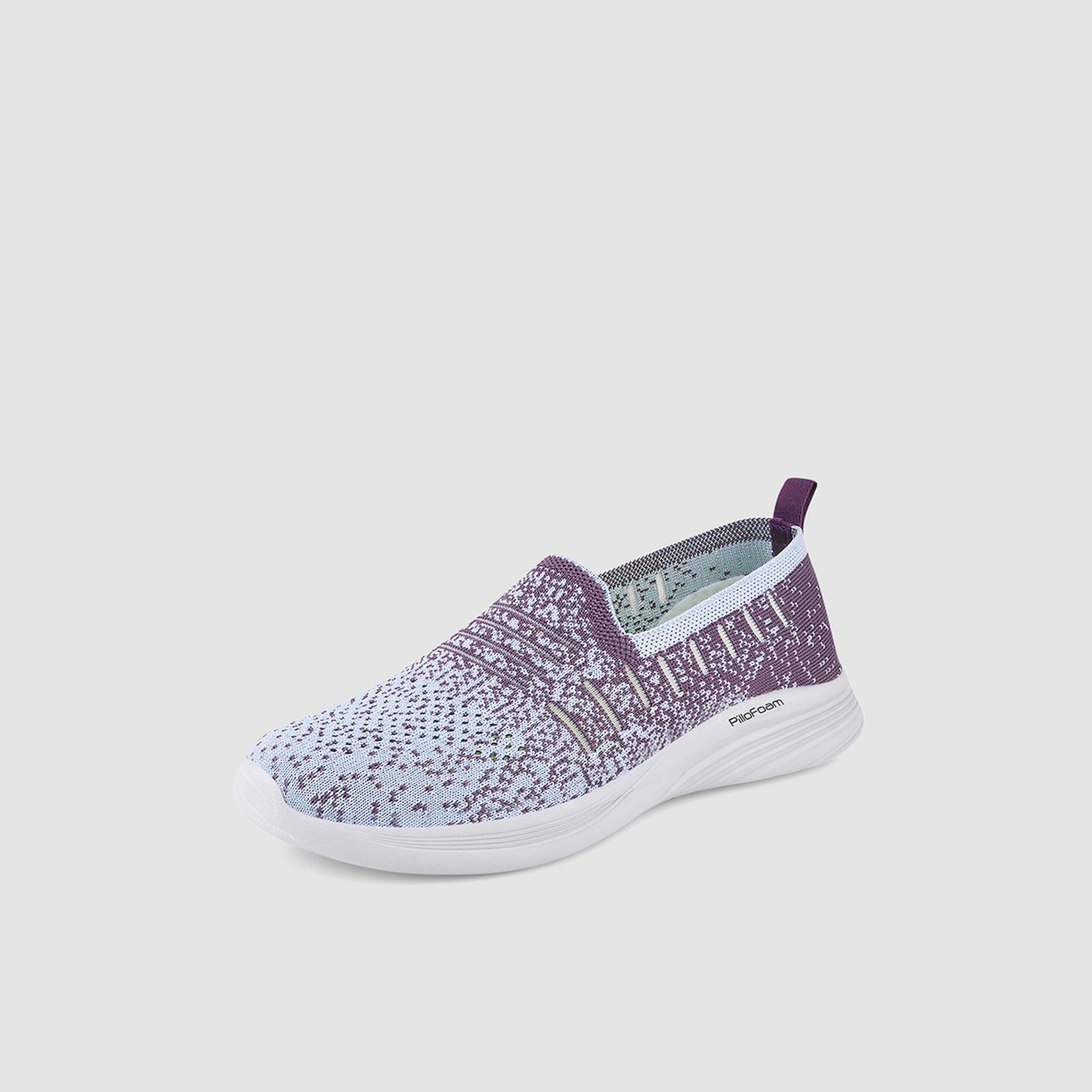 Campus Grey Textured Slip On Sneakers-sports-women-shoes-image-5