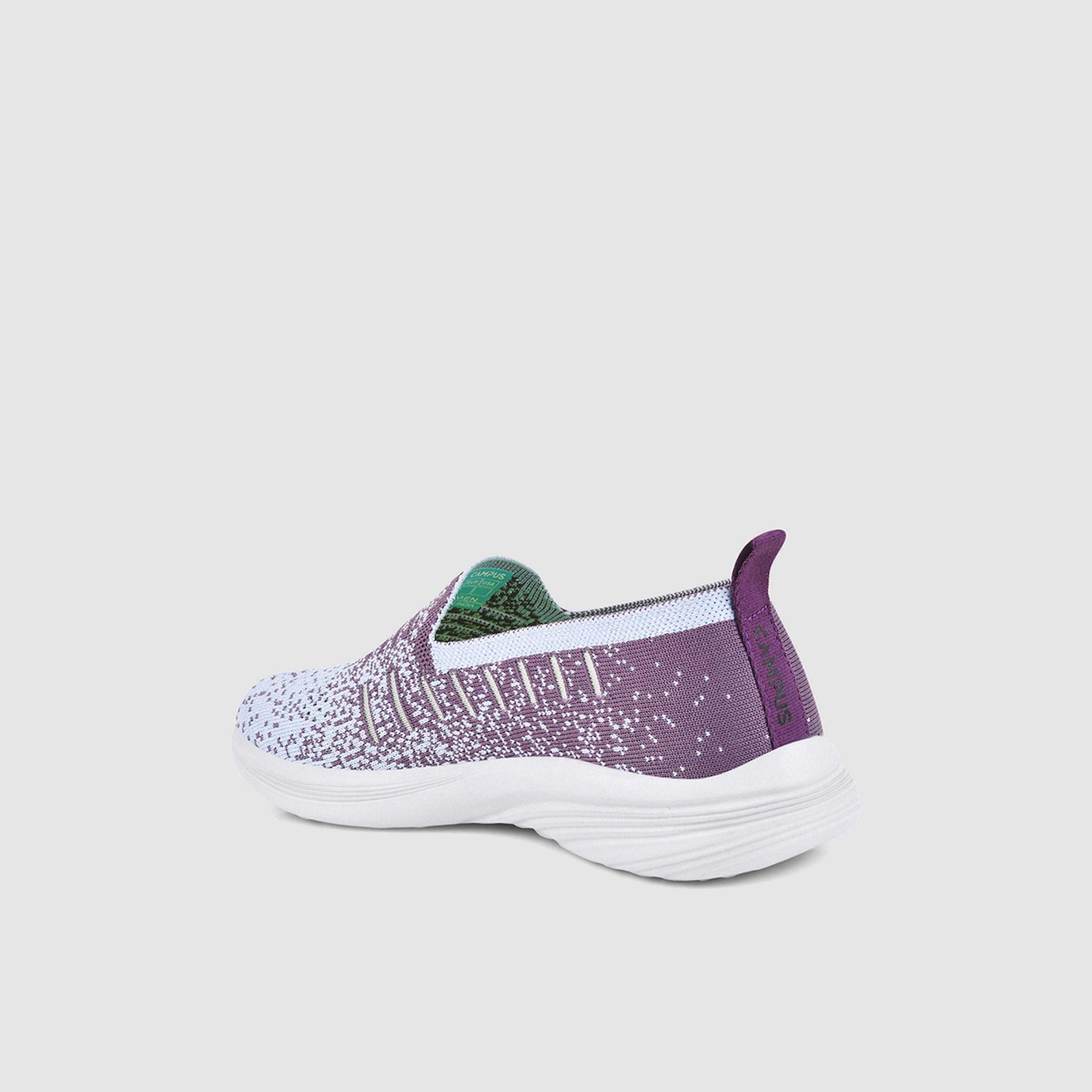 Campus Grey Textured Slip On Sneakers-sports-women-shoes-image-6