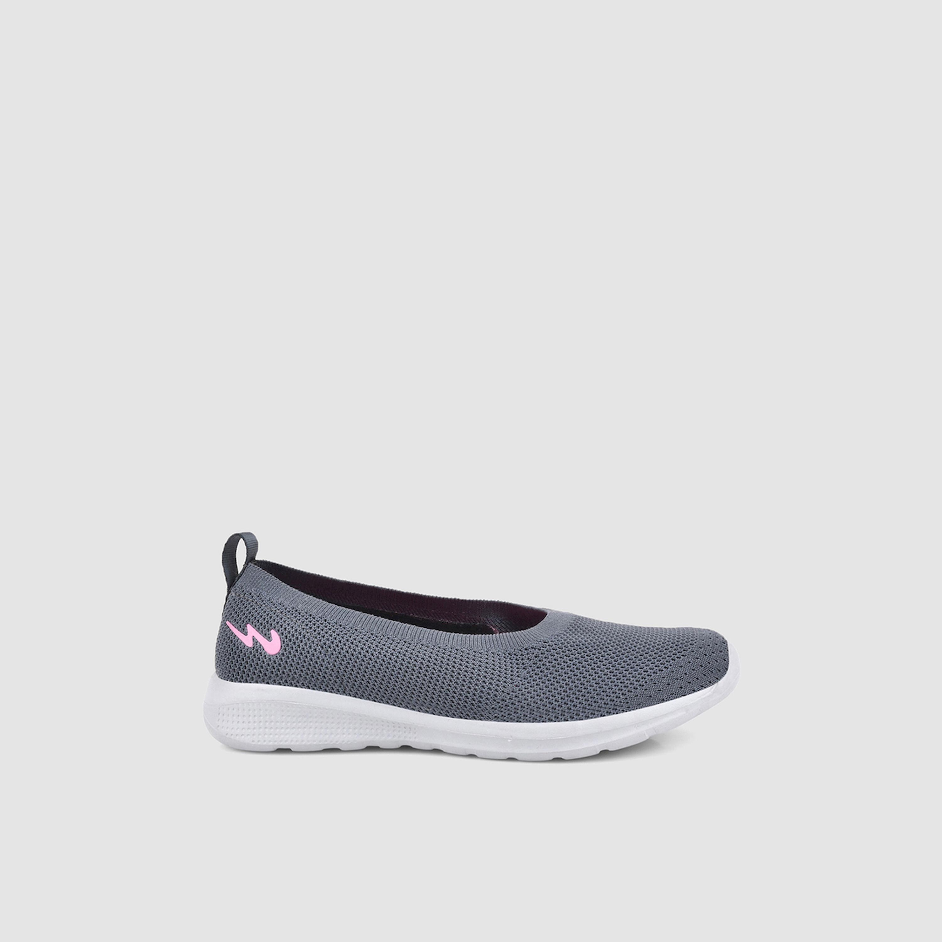 Campus Grey Mesh Slip-On Sneakers-sports-women-shoes-image-3