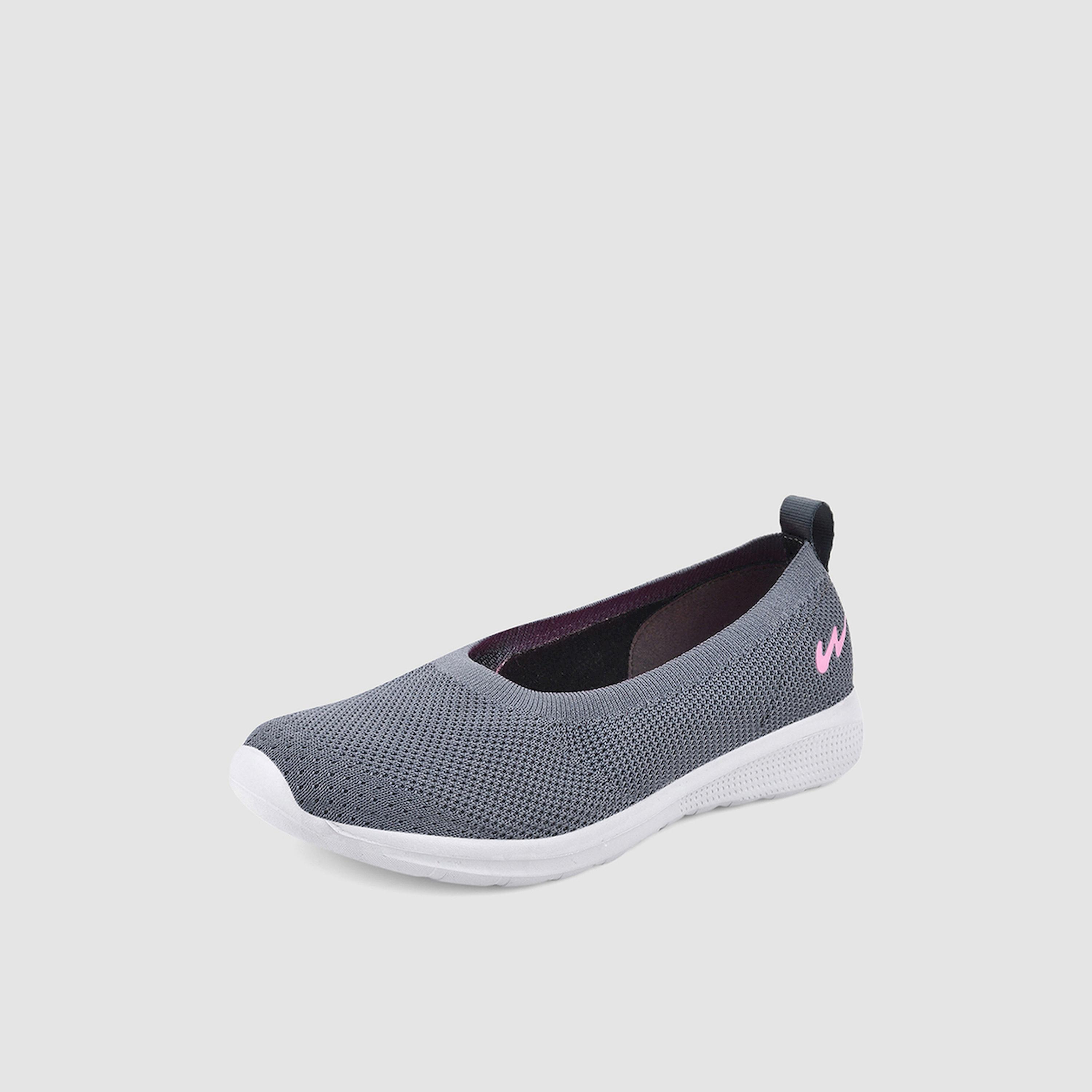 Campus Grey Mesh Slip-On Sneakers-sports-women-shoes-image-5