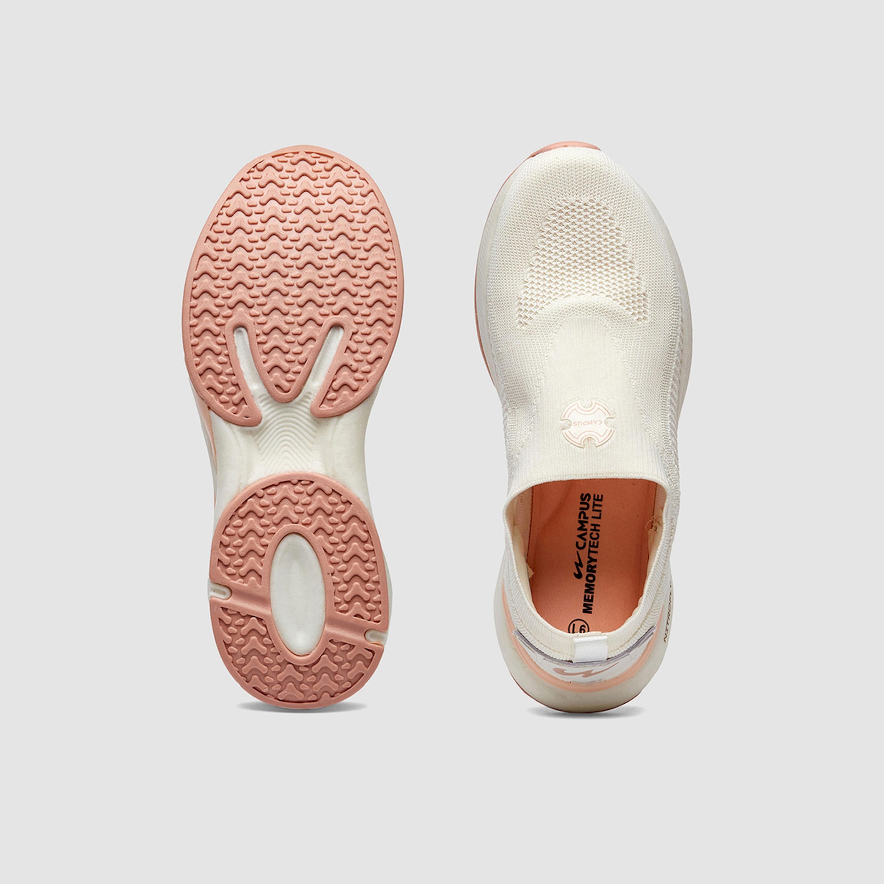 Campus White Mesh Slip-On Sneakers-women-shoes-sneakers-image-3