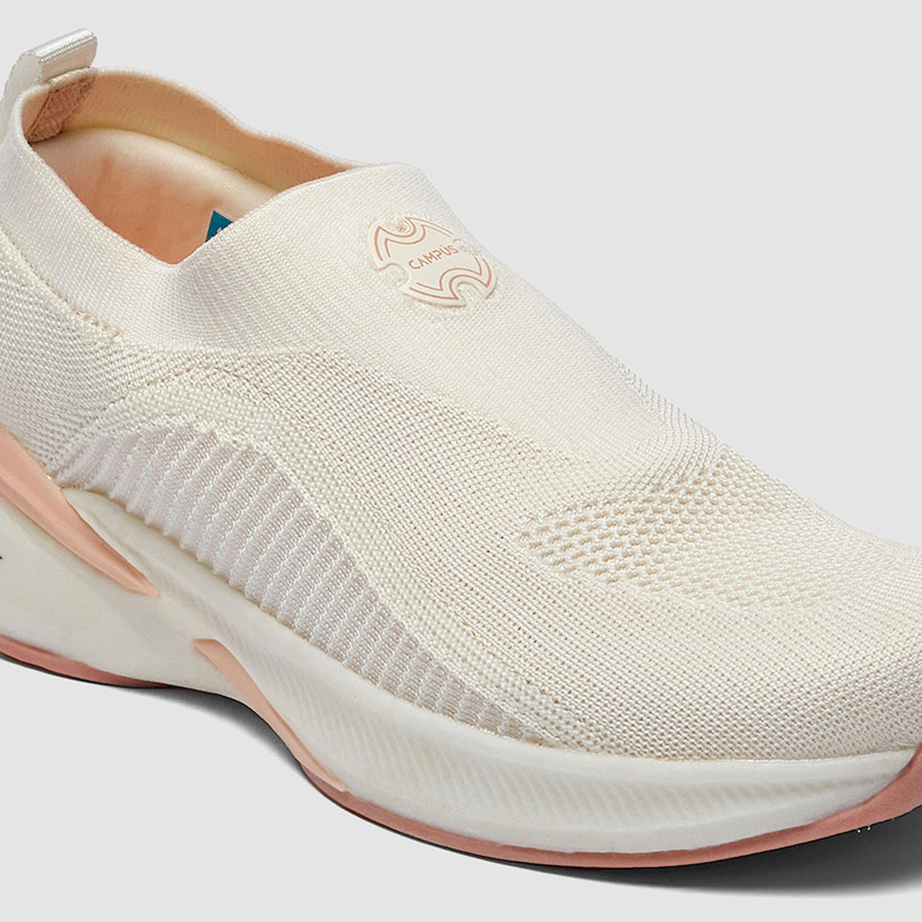 Campus White Mesh Slip-On Sneakers-women-shoes-sneakers-image-6