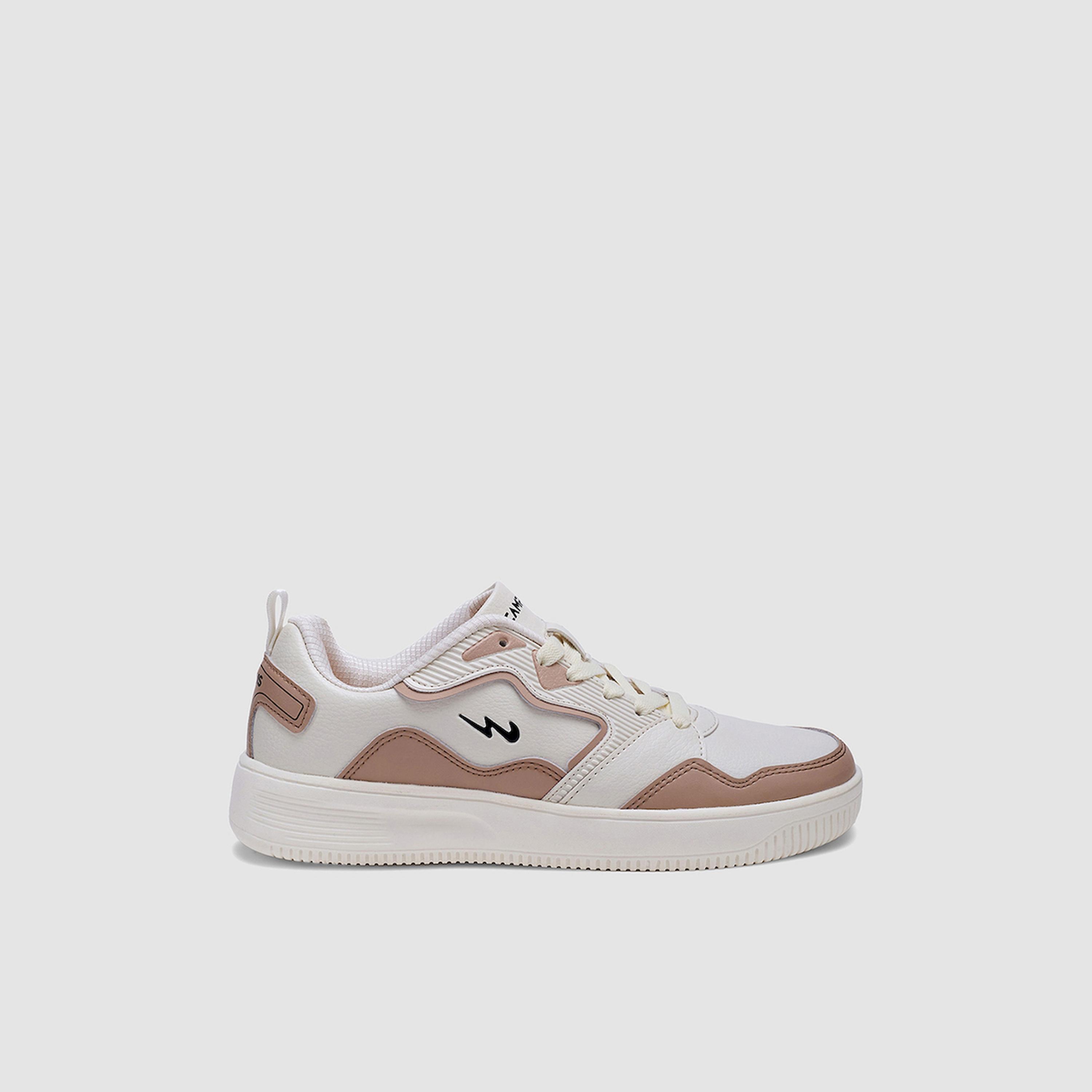 Campus White Panelled Low Top Sneakers-women-shoes-sneakers-image-2