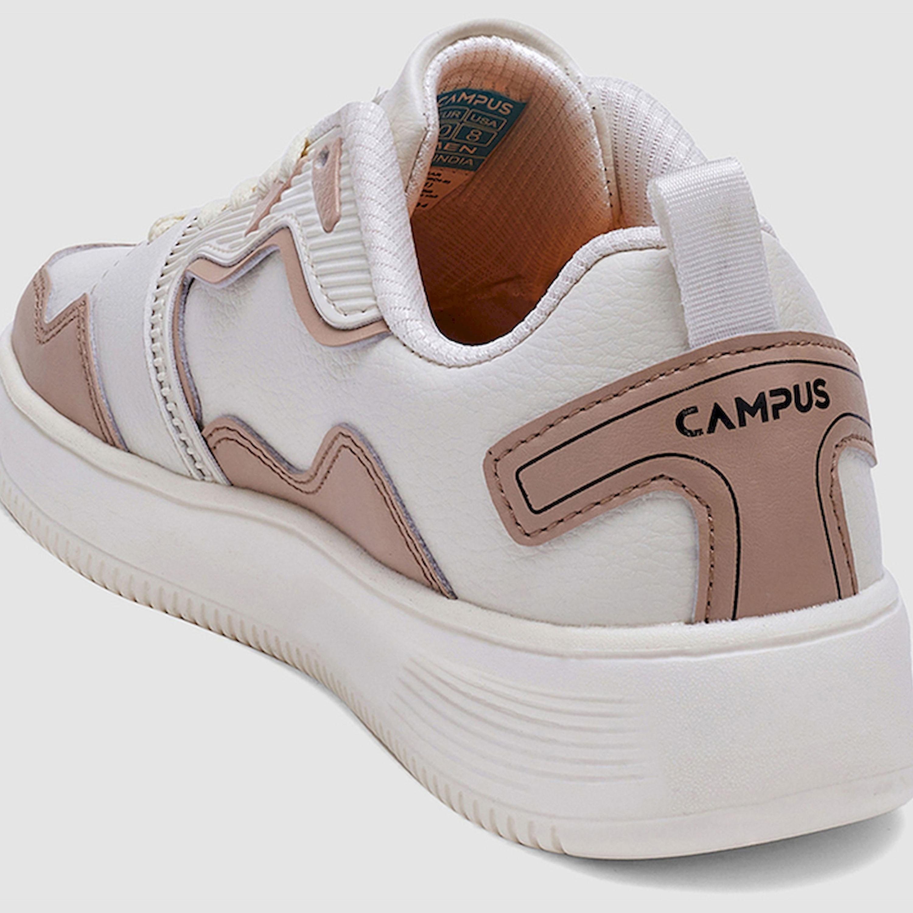 Campus White Panelled Low Top Sneakers-women-shoes-sneakers-image-6