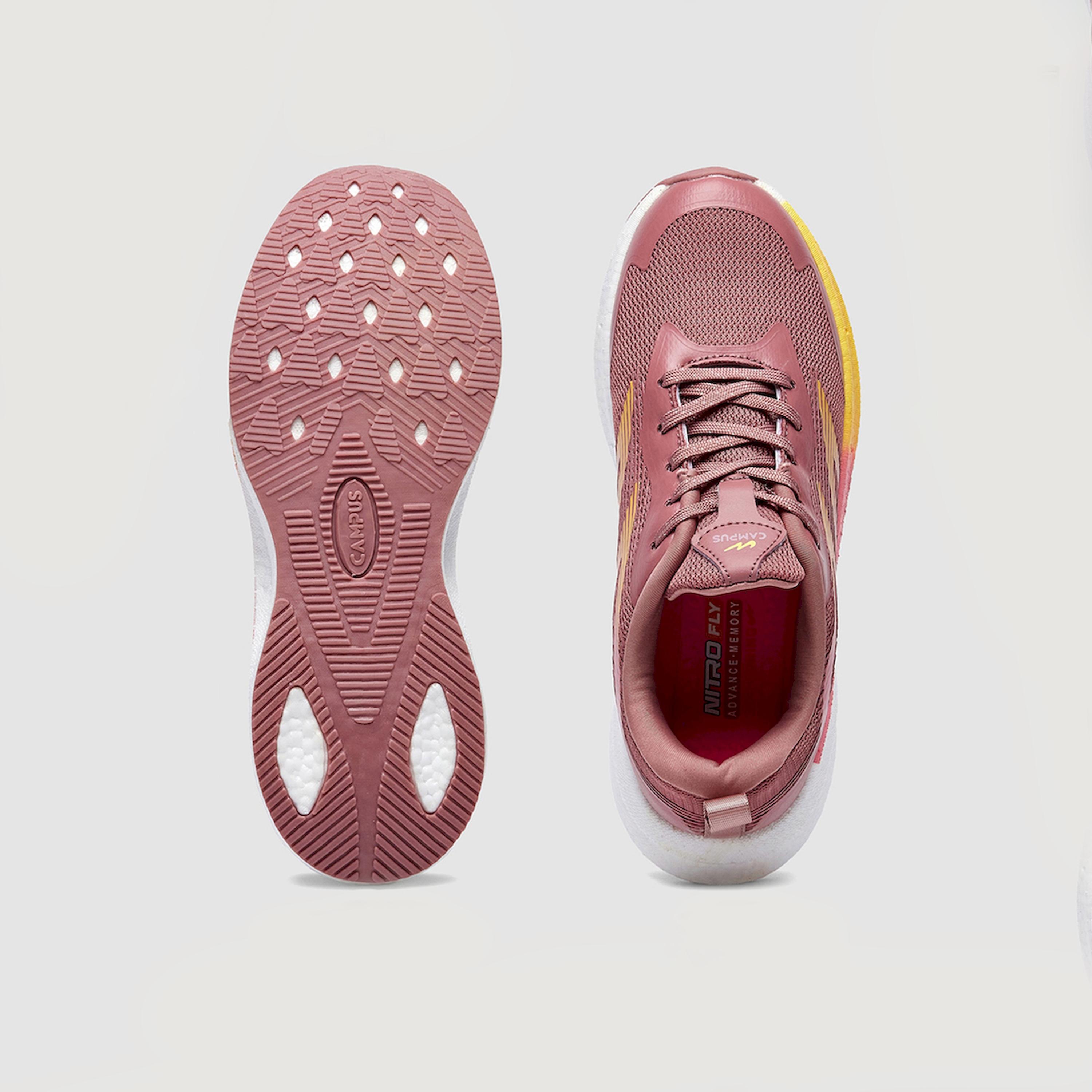 Campus Purple Mesh Lace Up Running Shoes-sports-women-shoes-image-3