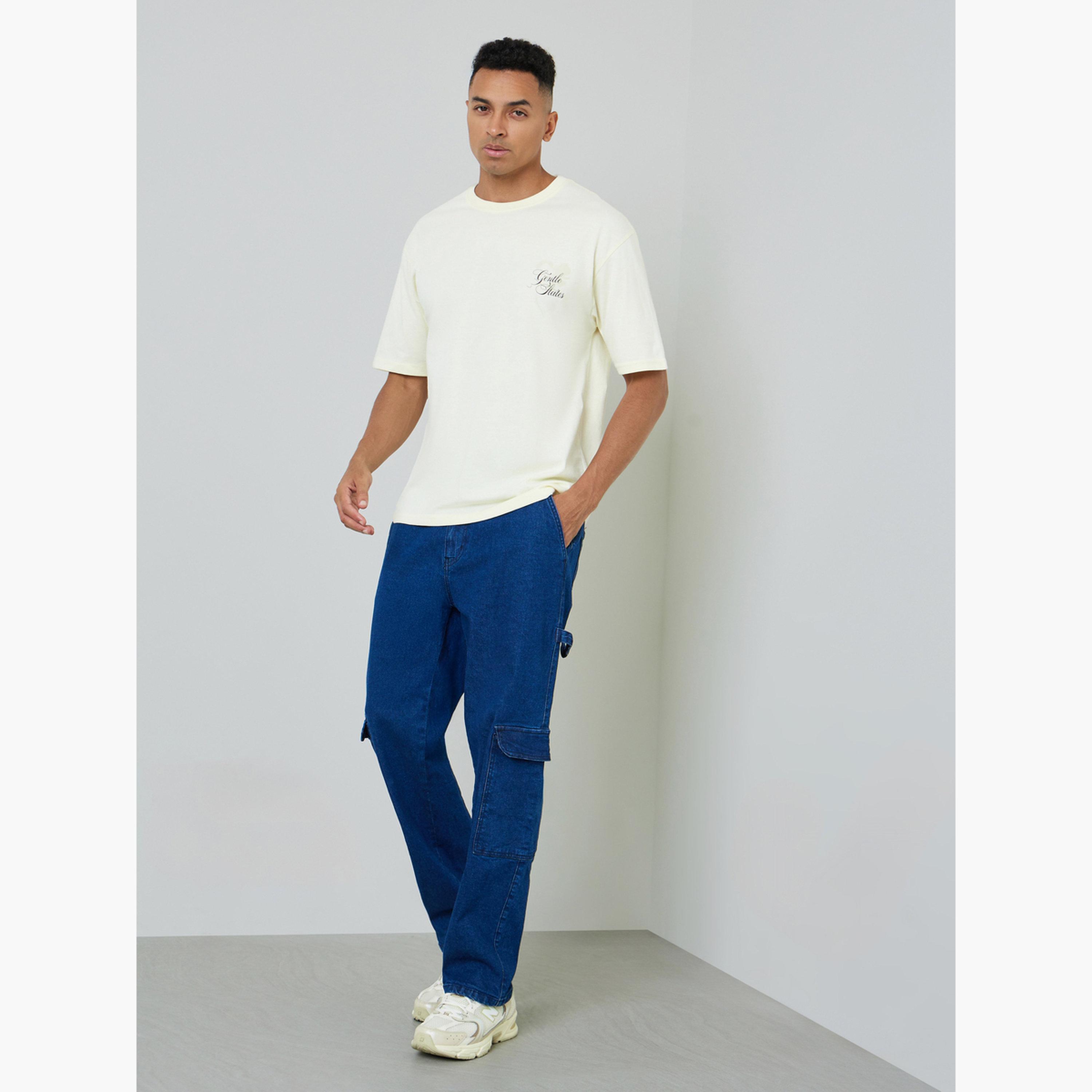 تيشيرت جيرسي بقصة فضفاضة وطبعة جرافيك للرجال-men-clothing-tshirtsandpolos-tshirts-image-2