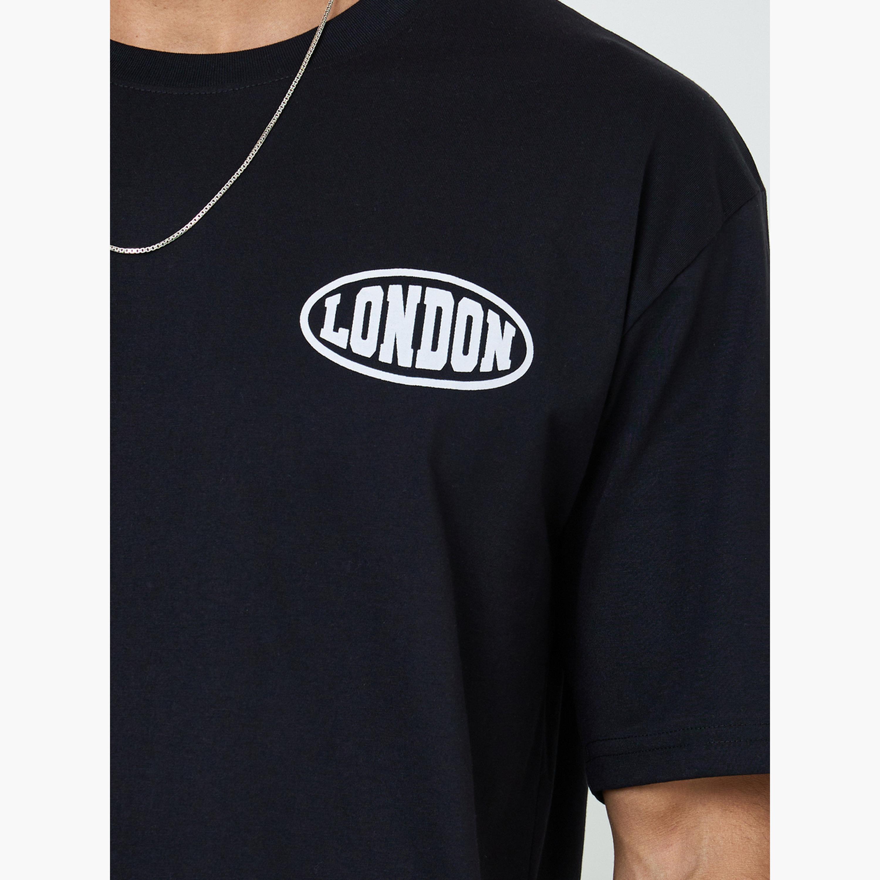 تيشيرت جيرسي بقصة فضفاضة وطبعة نصية للرجال-men-clothing-tshirtsandpolos-tshirts-image-5