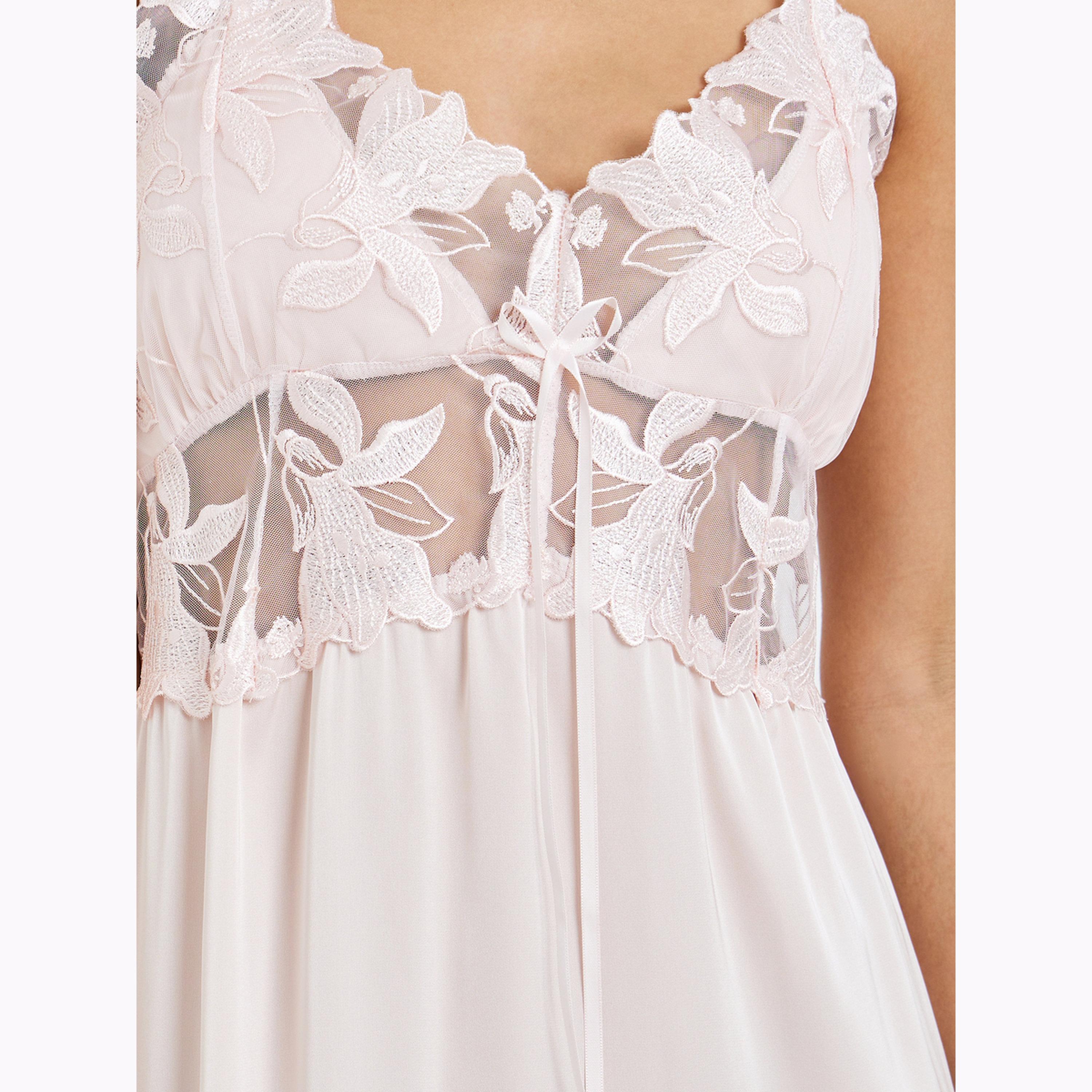 طقم من 2 فستان لانجري دانتيل جيبير وروب-women-clothing-nightwear-robes-image-6