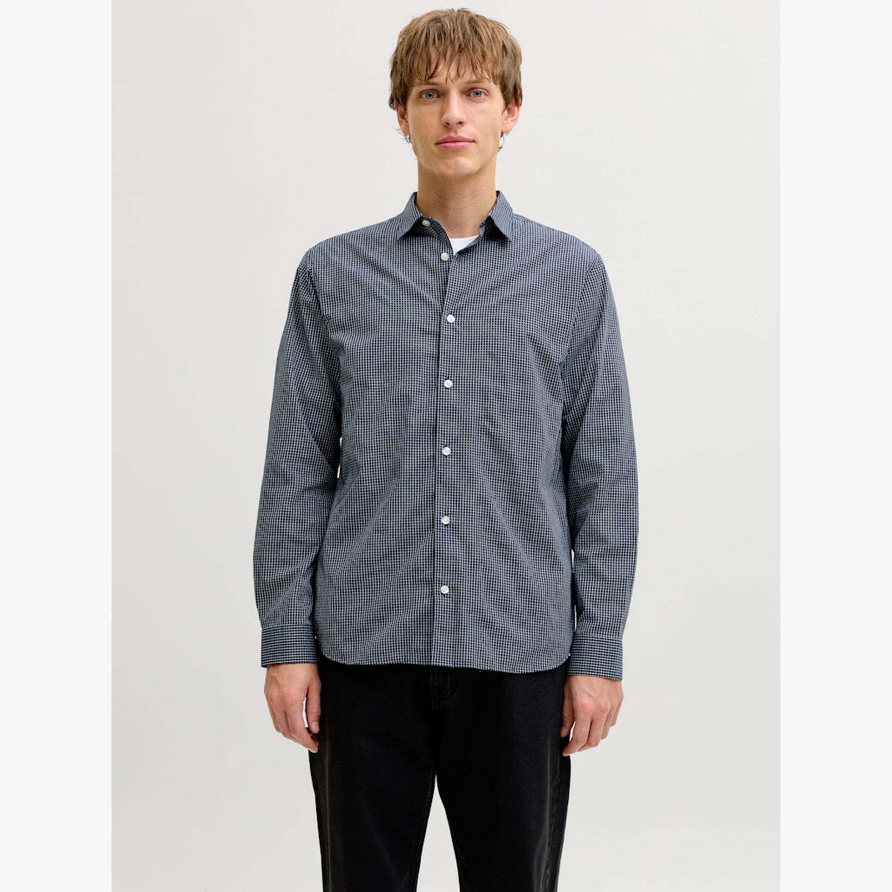 قميص كاروهات بياقة سبريد-men-clothing-shirts-image-1