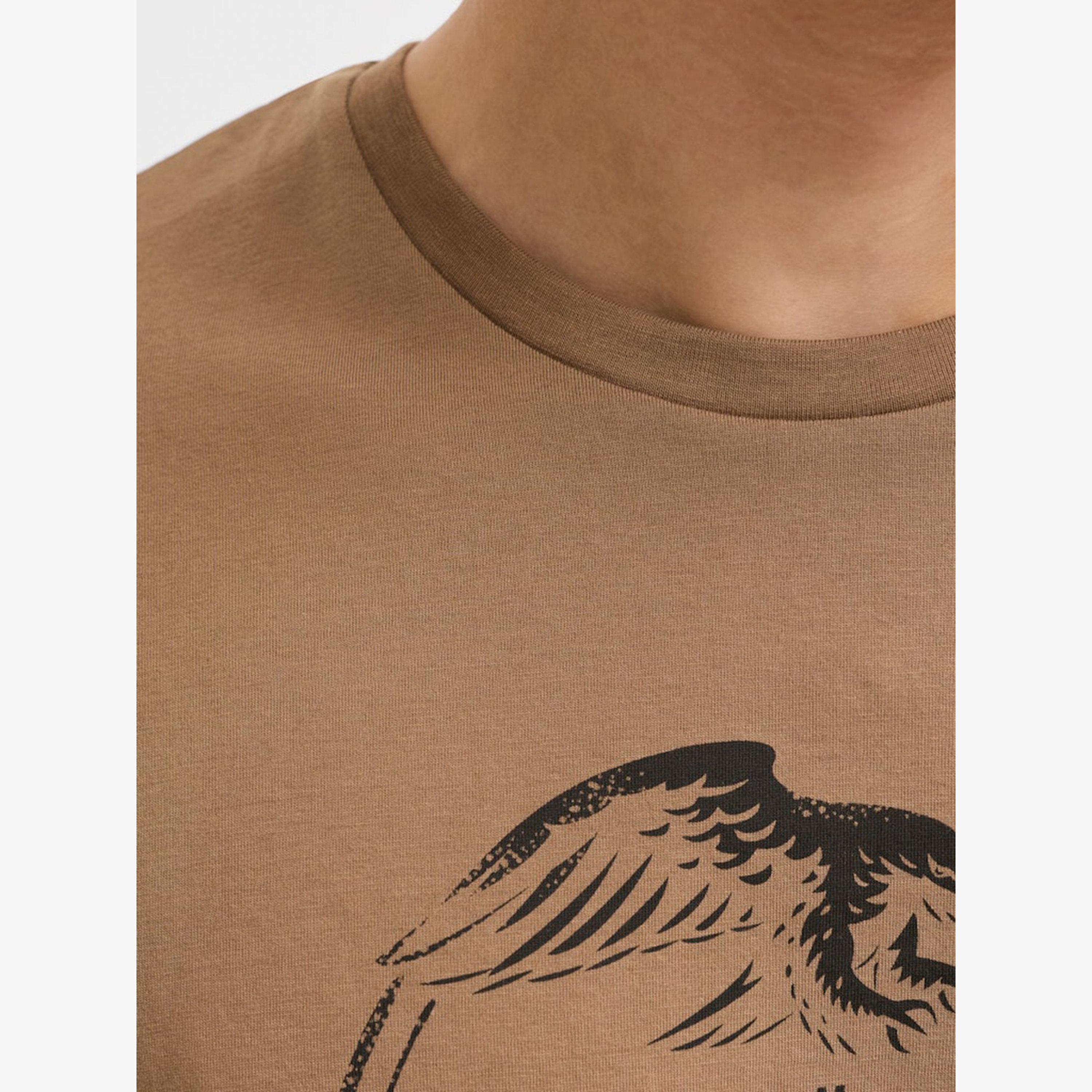 REBEL Brown Round Neck Cotton T-Shirt-men-clothing-tshirtsandpolos-tshirts-image-5