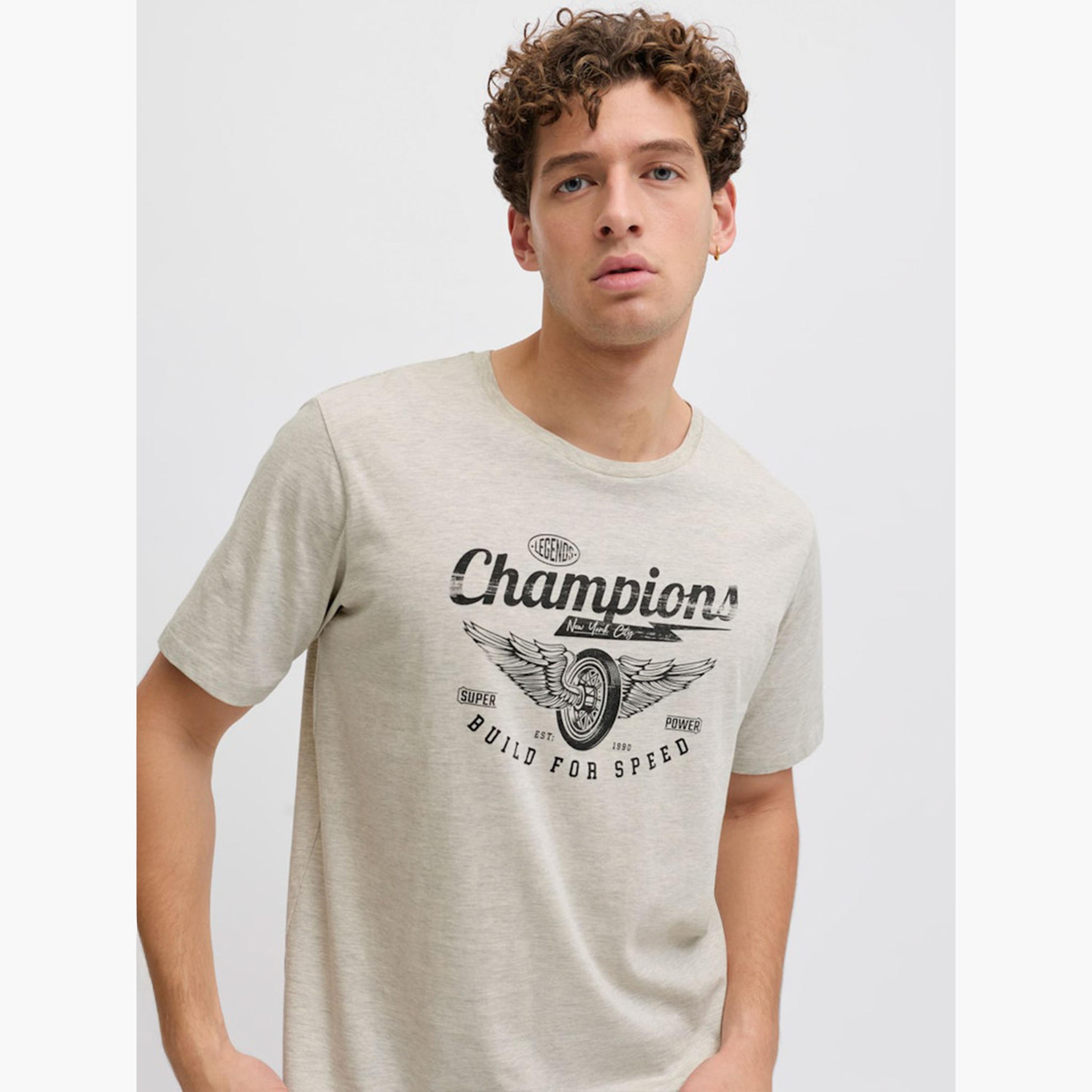 REBEL Beige Round Neck Cotton T-Shirt-men-clothing-tshirtsandpolos-tshirts-image-2