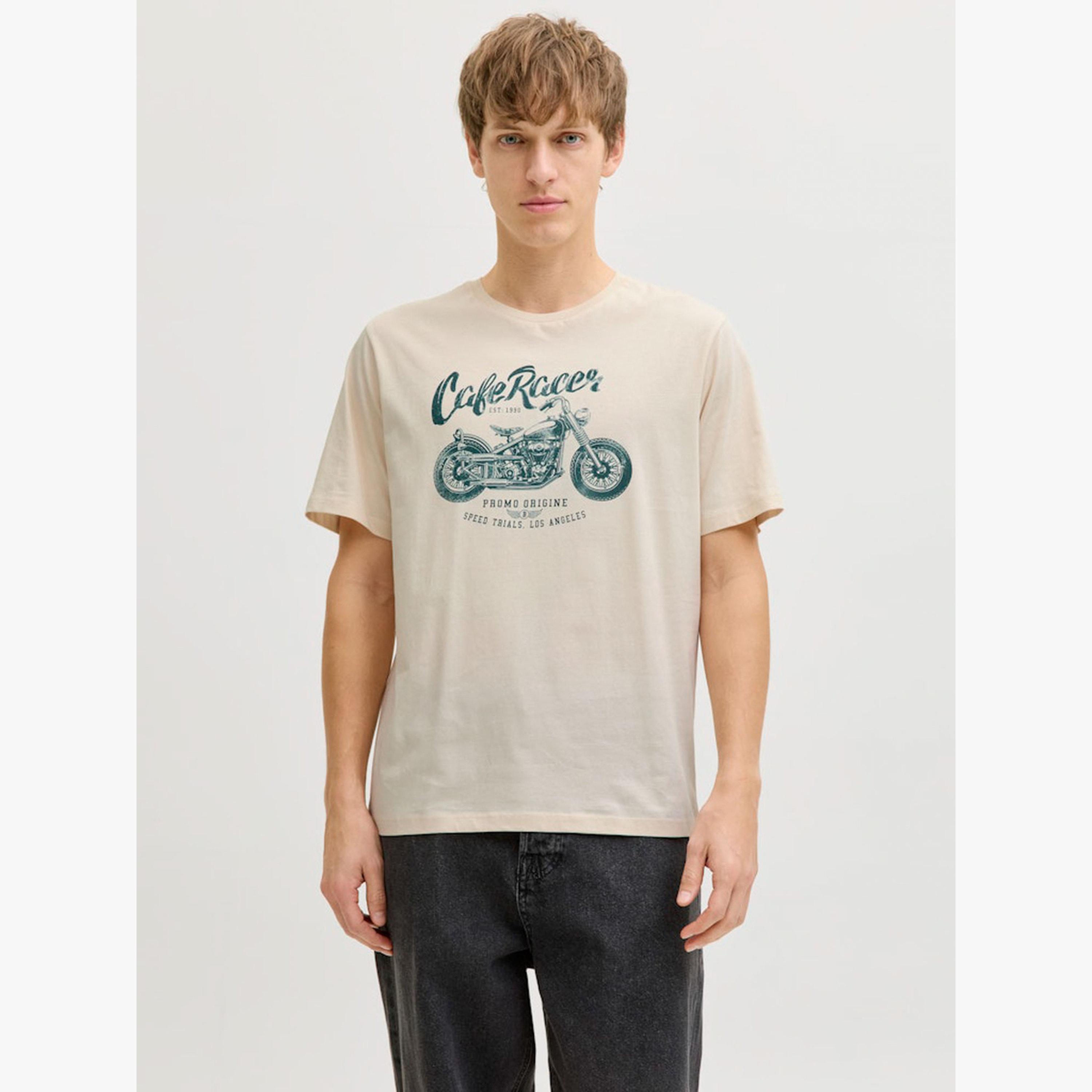 REBEL Beige Cafe Racer Graphic Cotton T-Shirt-men-clothing-tshirtsandpolos-tshirts-image-1
