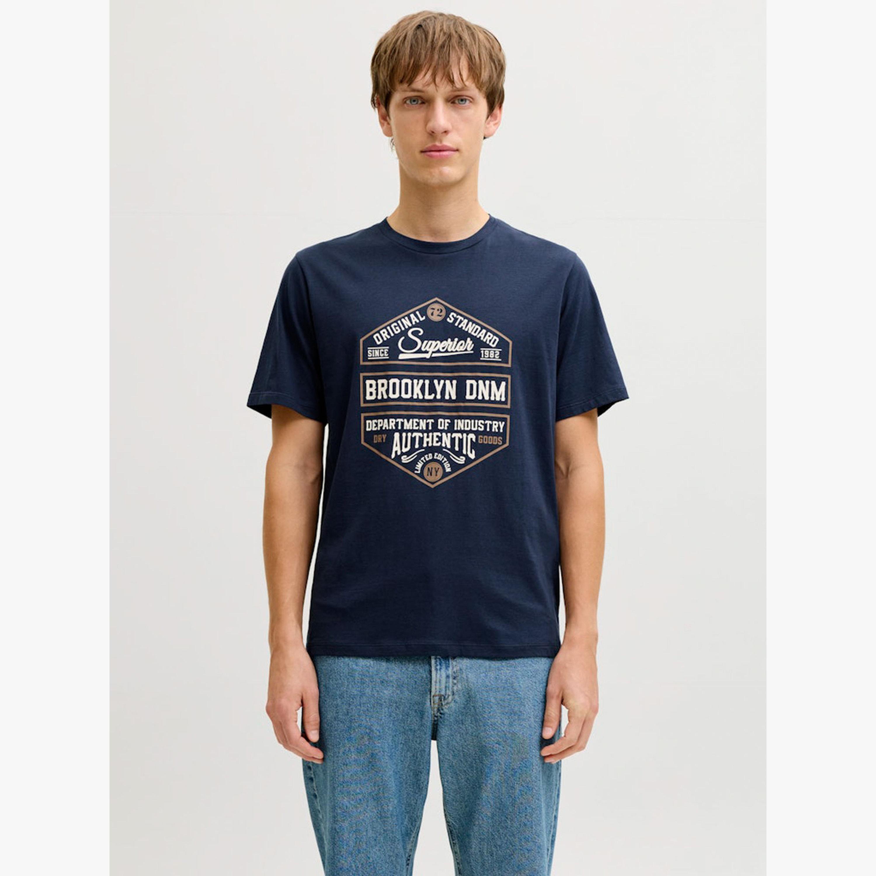 REBEL Navy Blue Text Print T-Shirt-men-clothing-tshirtsandpolos-tshirts-image-1