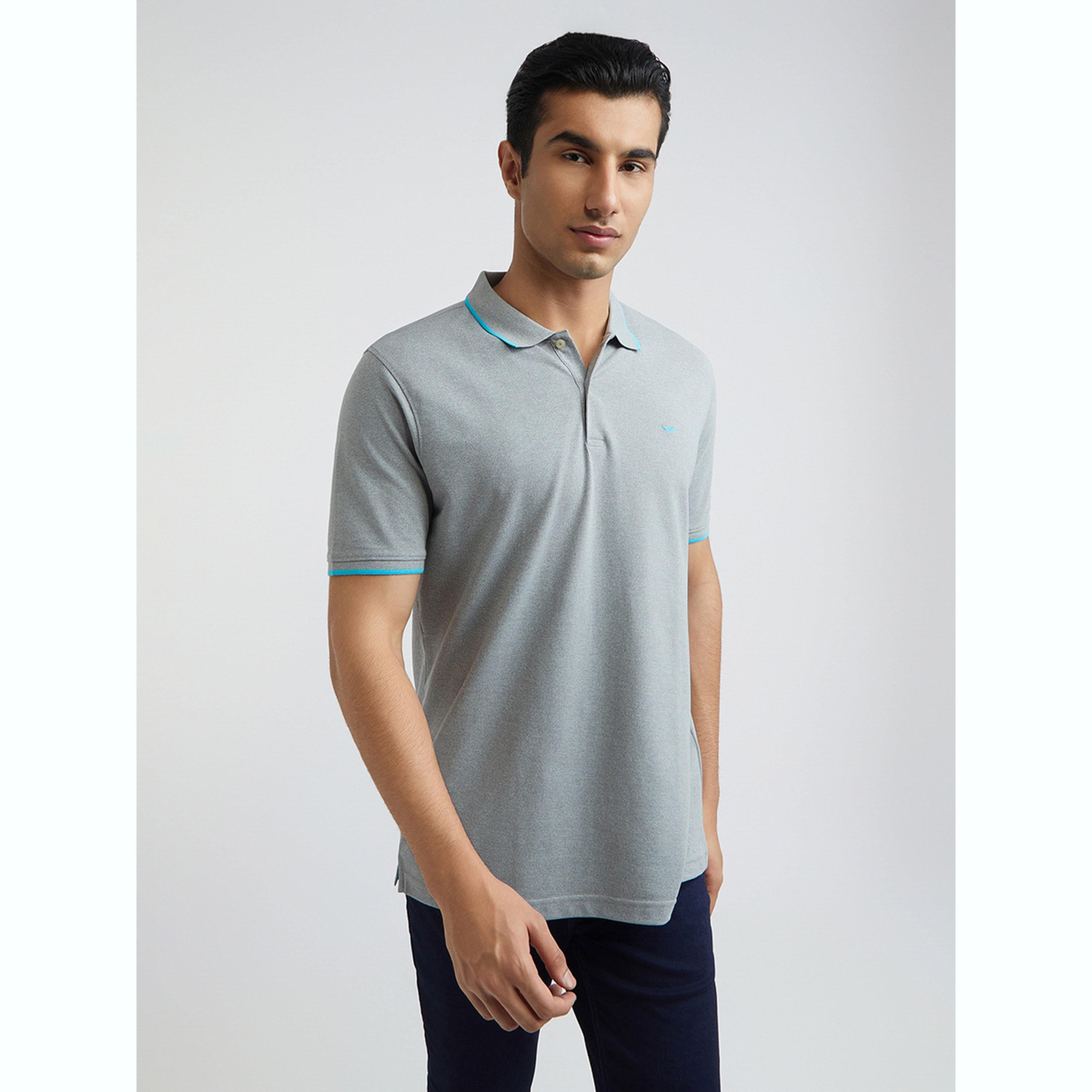 تيشيرت بولو بقصة سليم فت وتفاصيل ملونة-men-clothing-tshirtsandpolos-polos-image-1