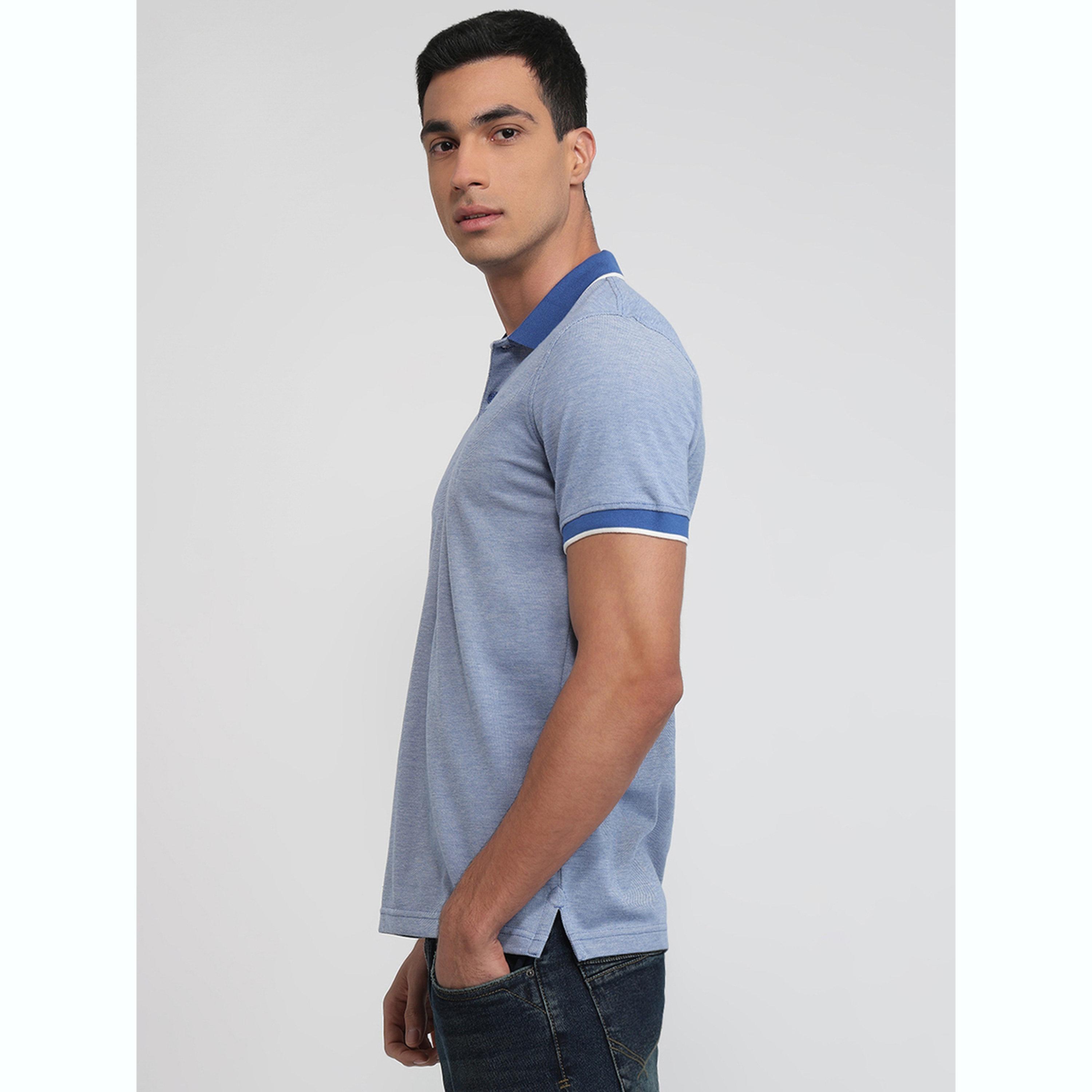 تيشيرت بولو بقصة سليم فت وتفاصيل ملونة-men-clothing-tshirtsandpolos-polos-image-5