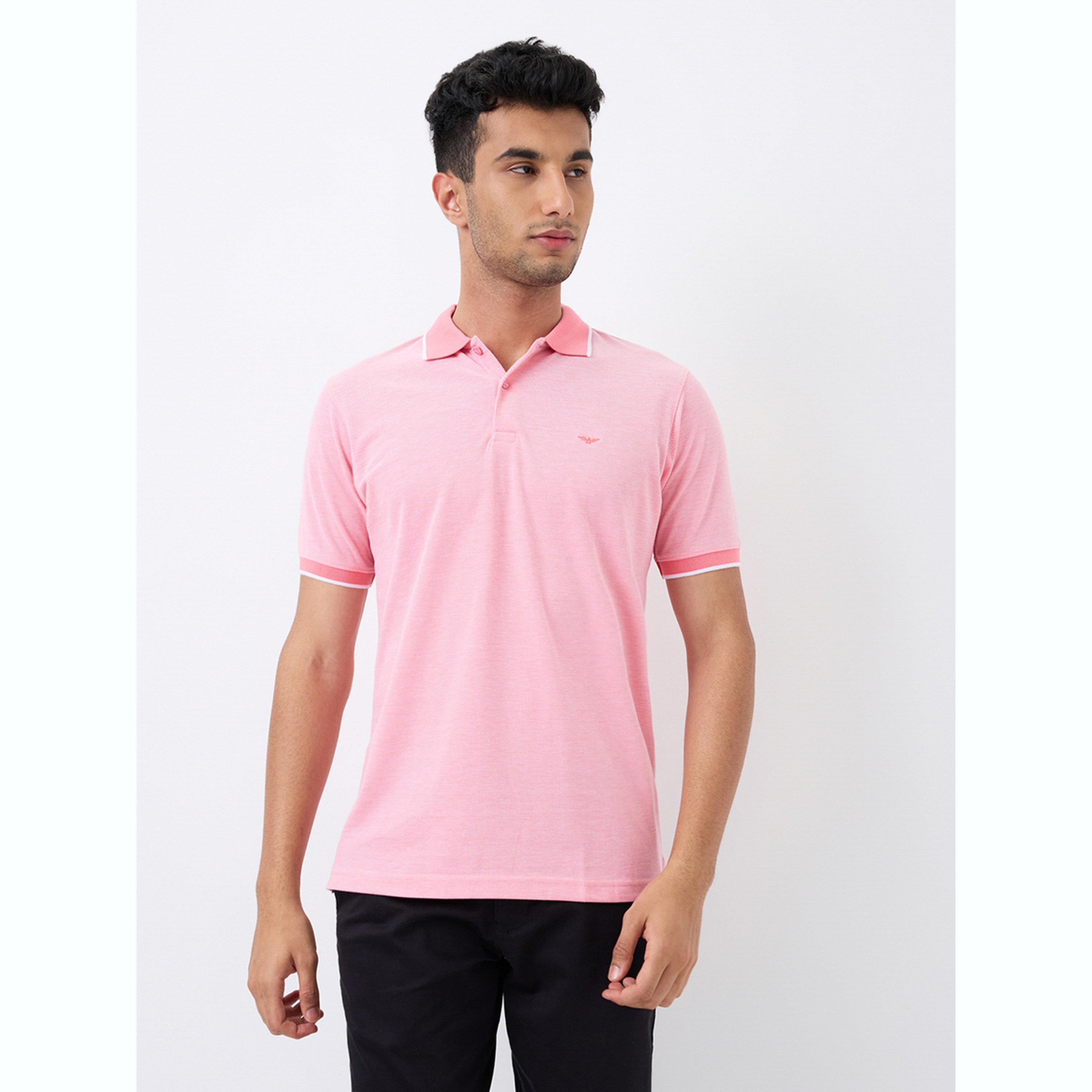 تيشيرت بولو بقصة سليم فت وتفاصيل ملونة-men-clothing-tshirtsandpolos-polos-image-1