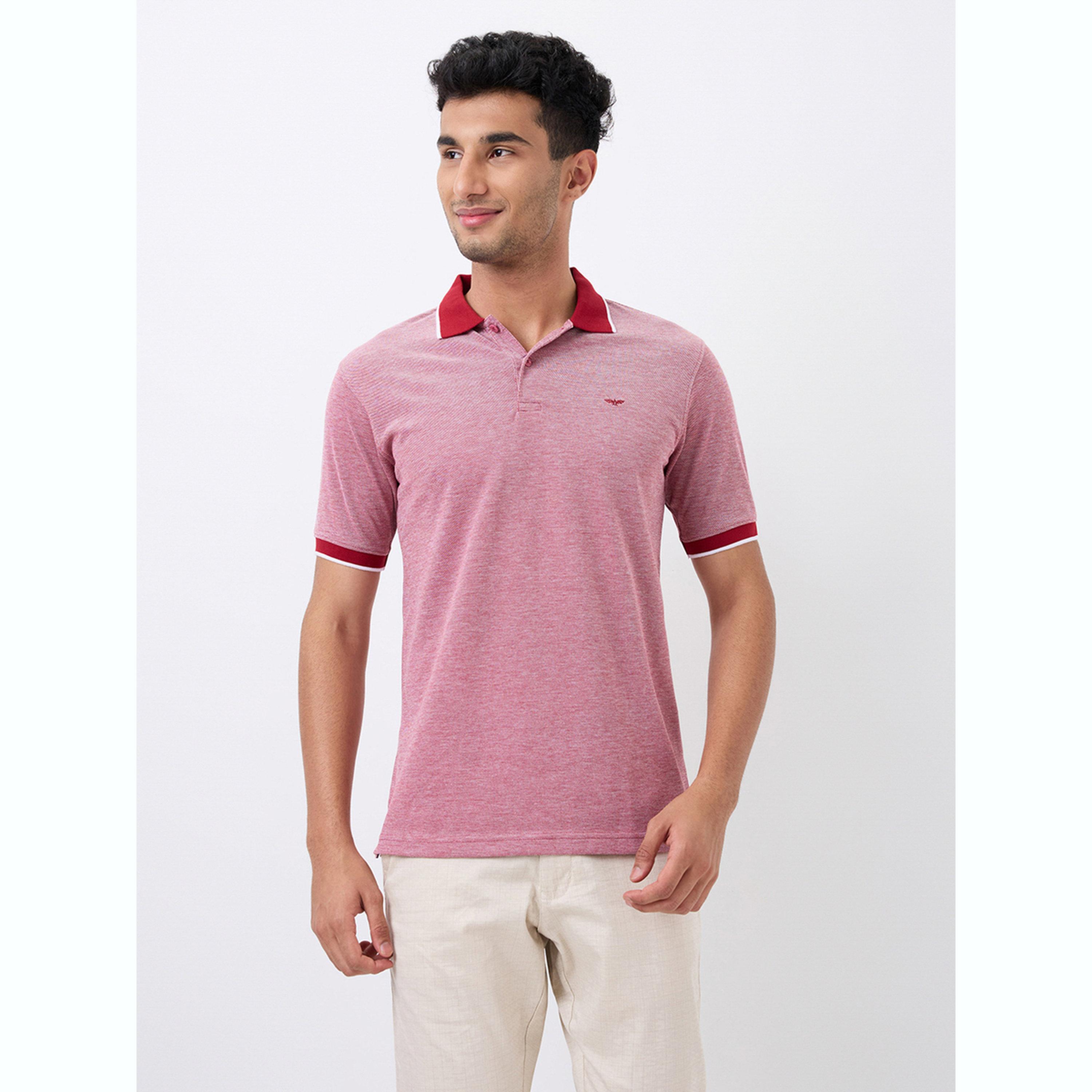 تيشيرت بولو بقصة سليم فت وتفاصيل ملونة-men-clothing-tshirtsandpolos-polos-image-1