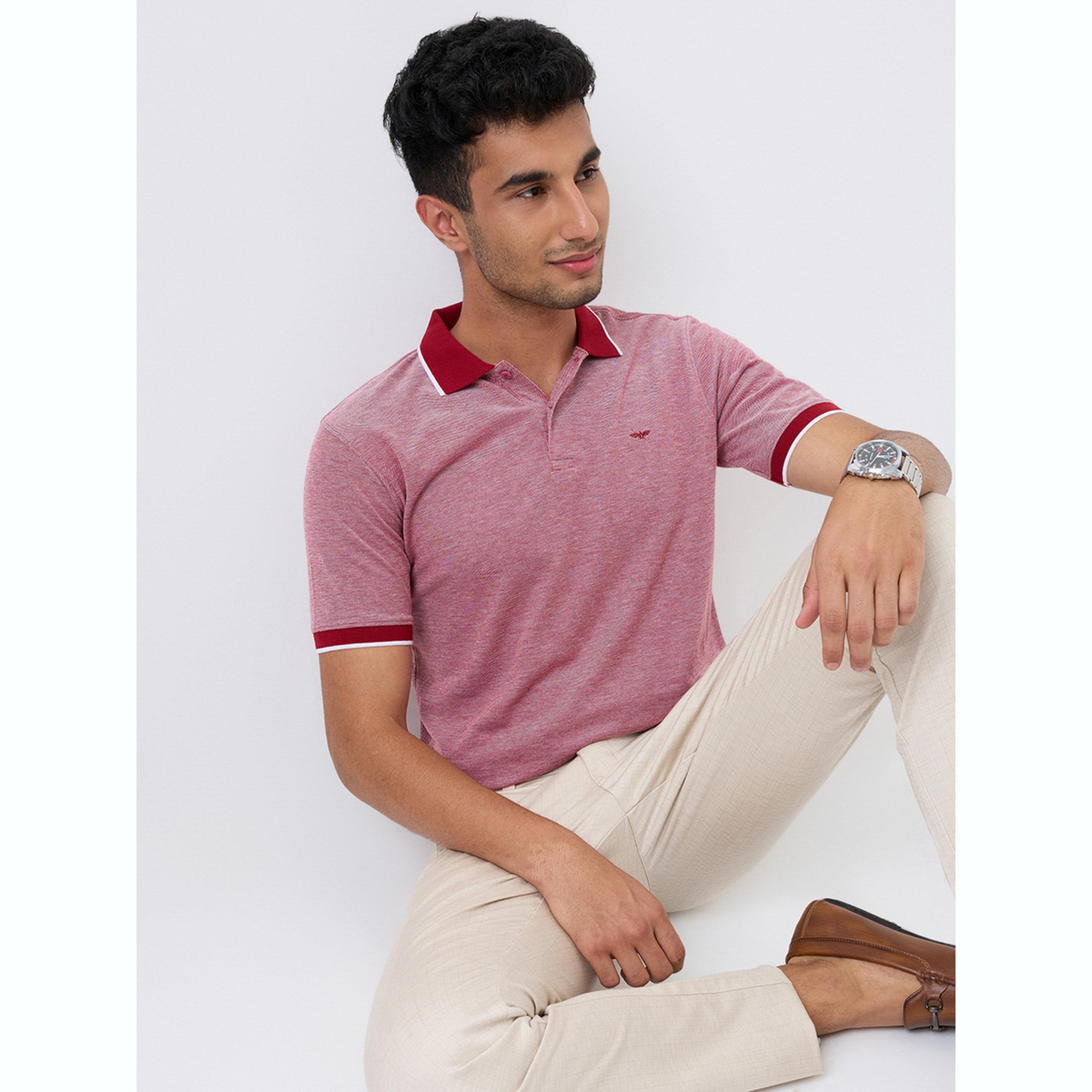 تيشيرت بولو بقصة سليم فت وتفاصيل ملونة-men-clothing-tshirtsandpolos-polos-image-6
