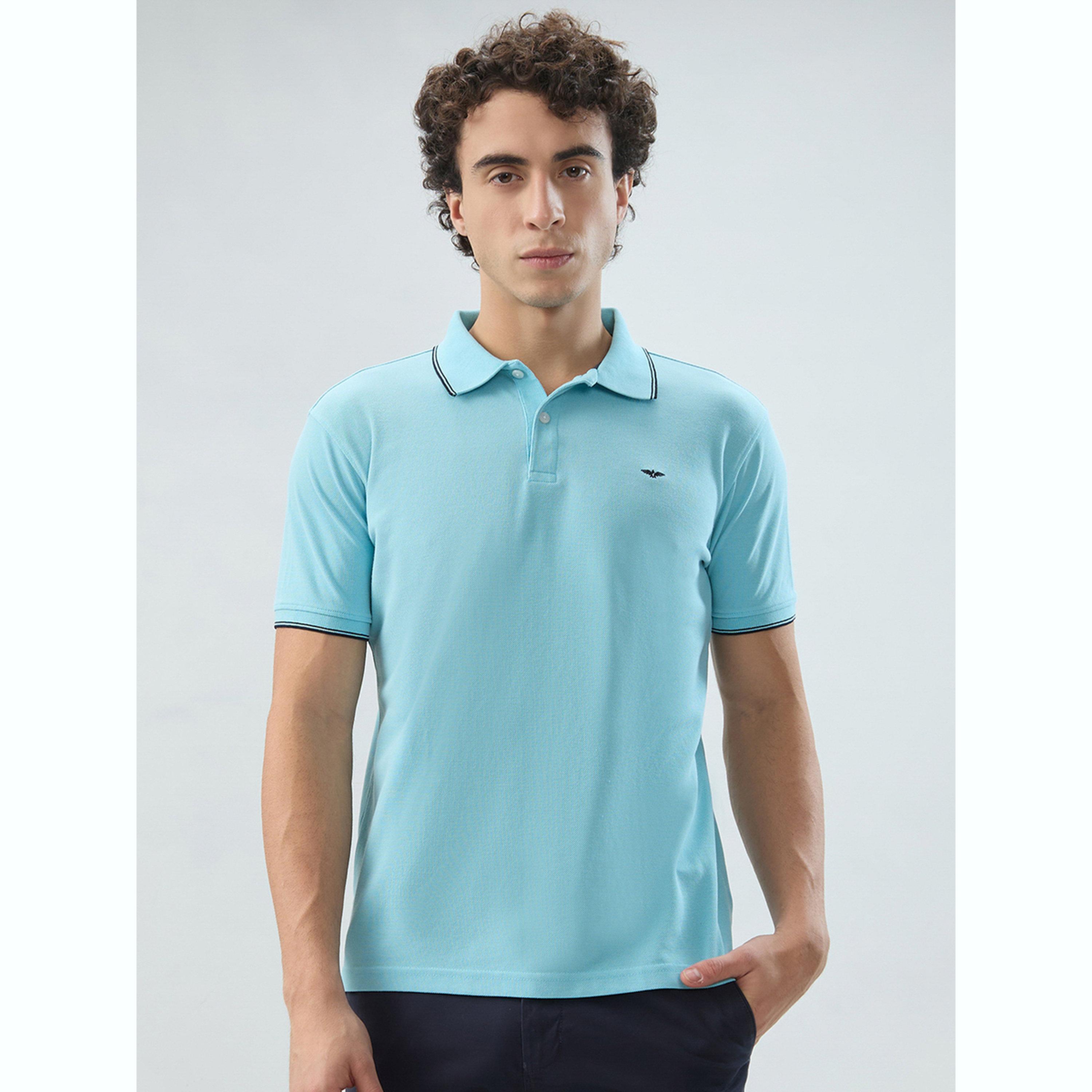 تيشيرت بولو بقصة سليم فت وتفاصيل ملونة-men-clothing-tshirtsandpolos-polos-image-1