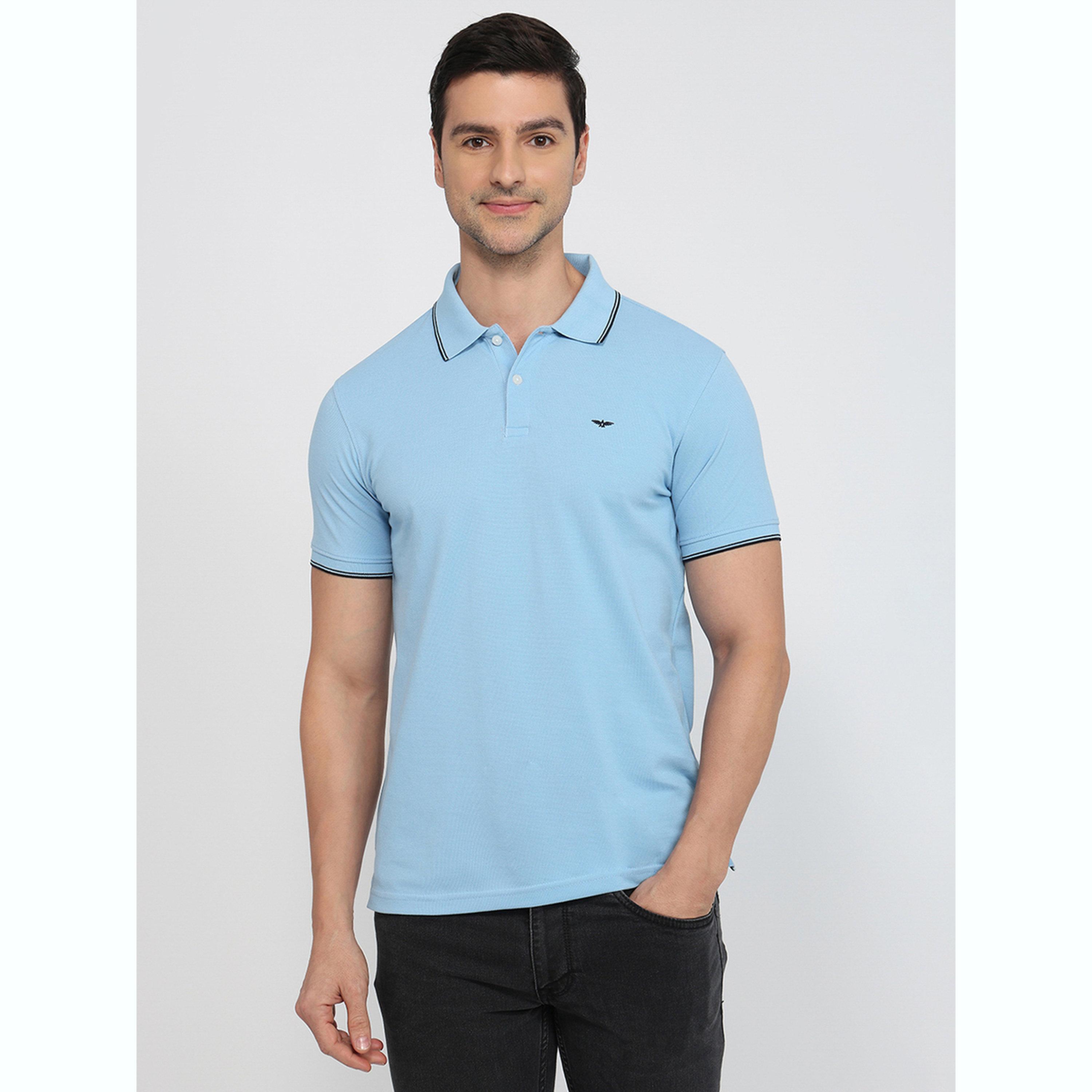 تيشيرت بولو بقصة سليم فت وتفاصيل ملونة-men-clothing-tshirtsandpolos-polos-image-1