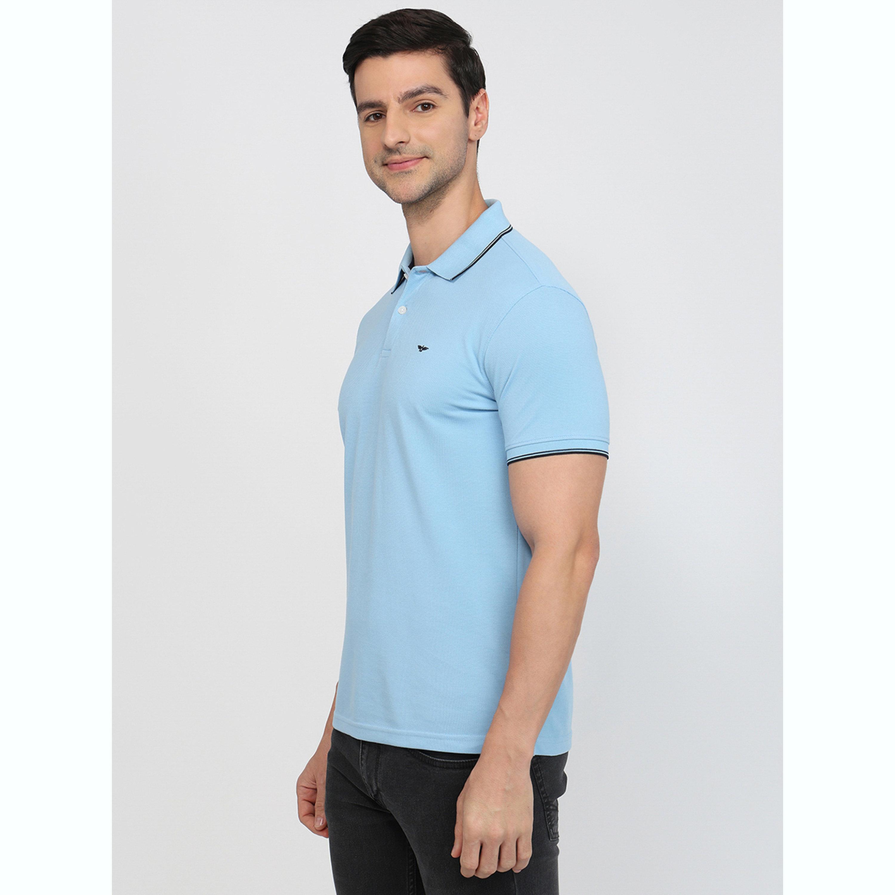 تيشيرت بولو بقصة سليم فت وتفاصيل ملونة-men-clothing-tshirtsandpolos-polos-image-5