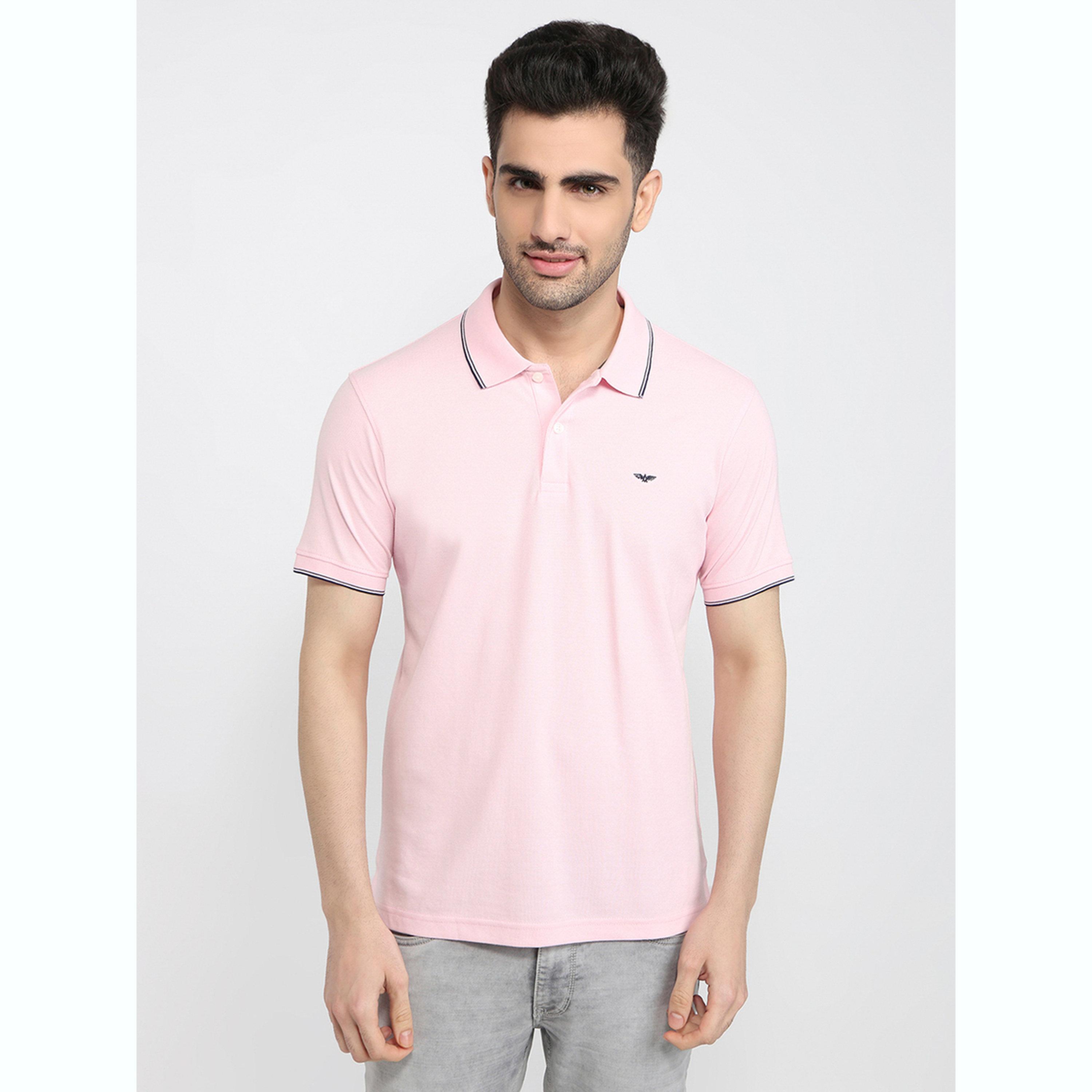 تيشيرت بولو بقصة سليم فت وتفاصيل ملونة-men-clothing-tshirtsandpolos-polos-image-1