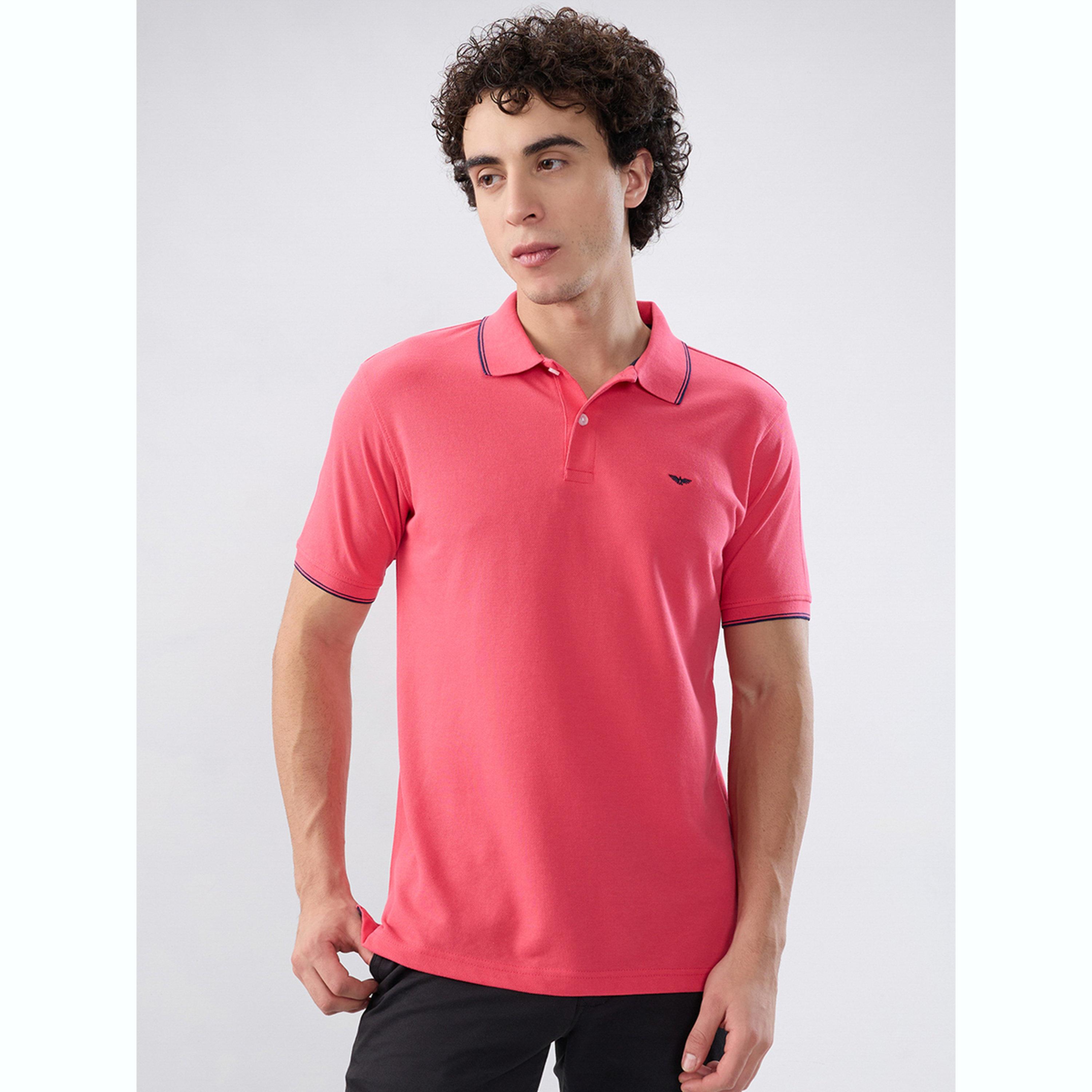 تيشيرت بولو بقصة سليم فت وتفاصيل ملونة-men-clothing-tshirtsandpolos-polos-image-1