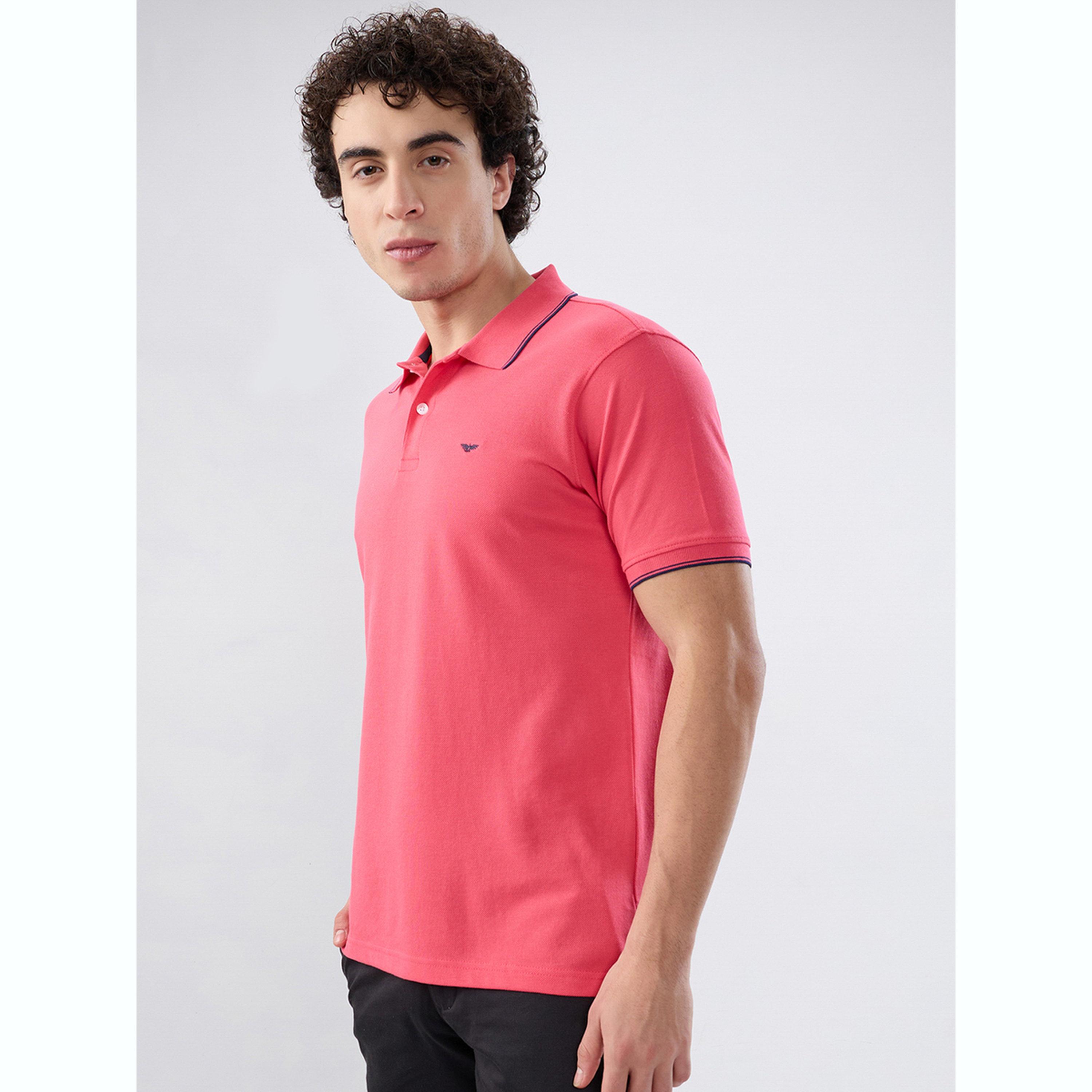 تيشيرت بولو بقصة سليم فت وتفاصيل ملونة-men-clothing-tshirtsandpolos-polos-image-3