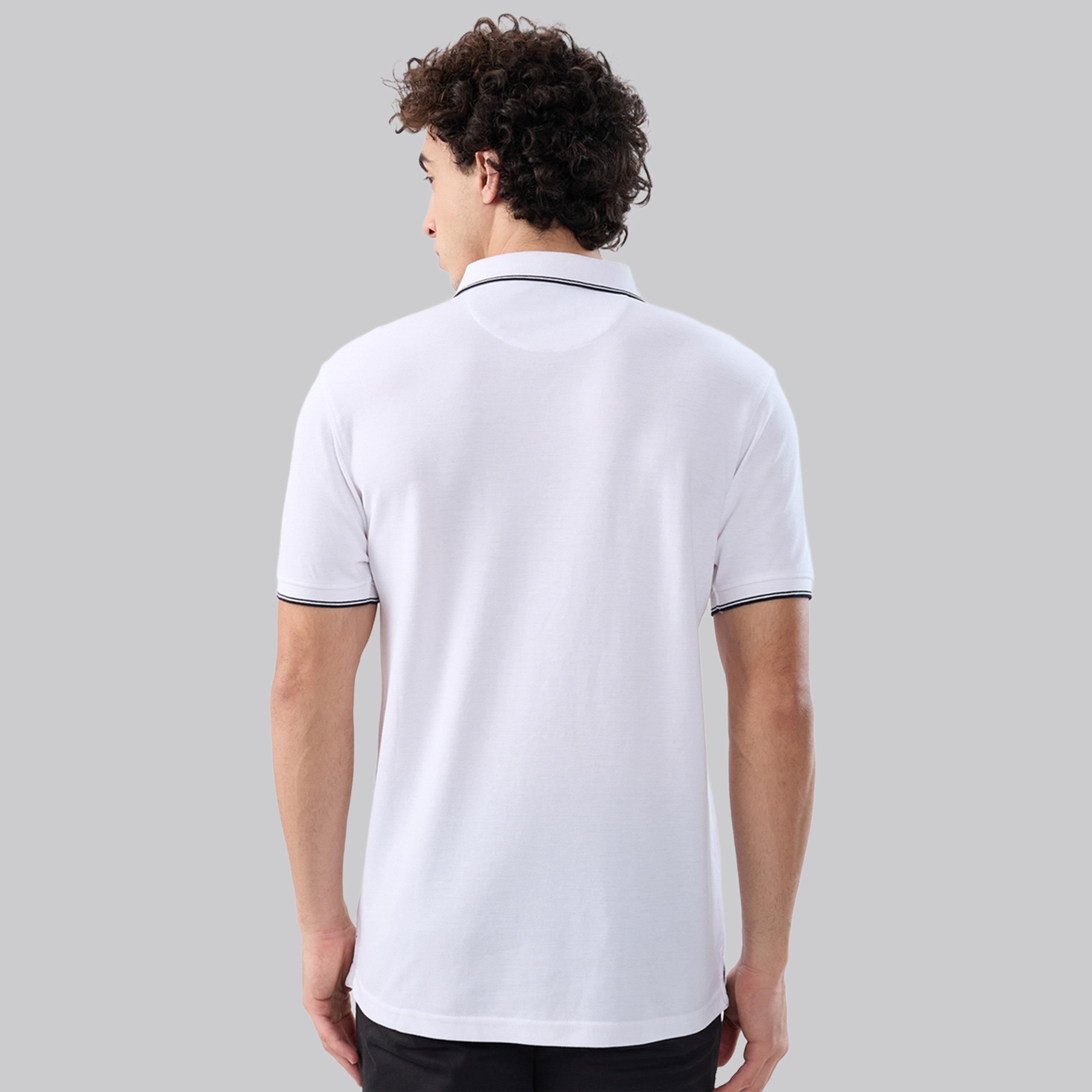 تيشيرت بولو بقصة سليم فت وتفاصيل ملونة-men-clothing-tshirtsandpolos-polos-image-4
