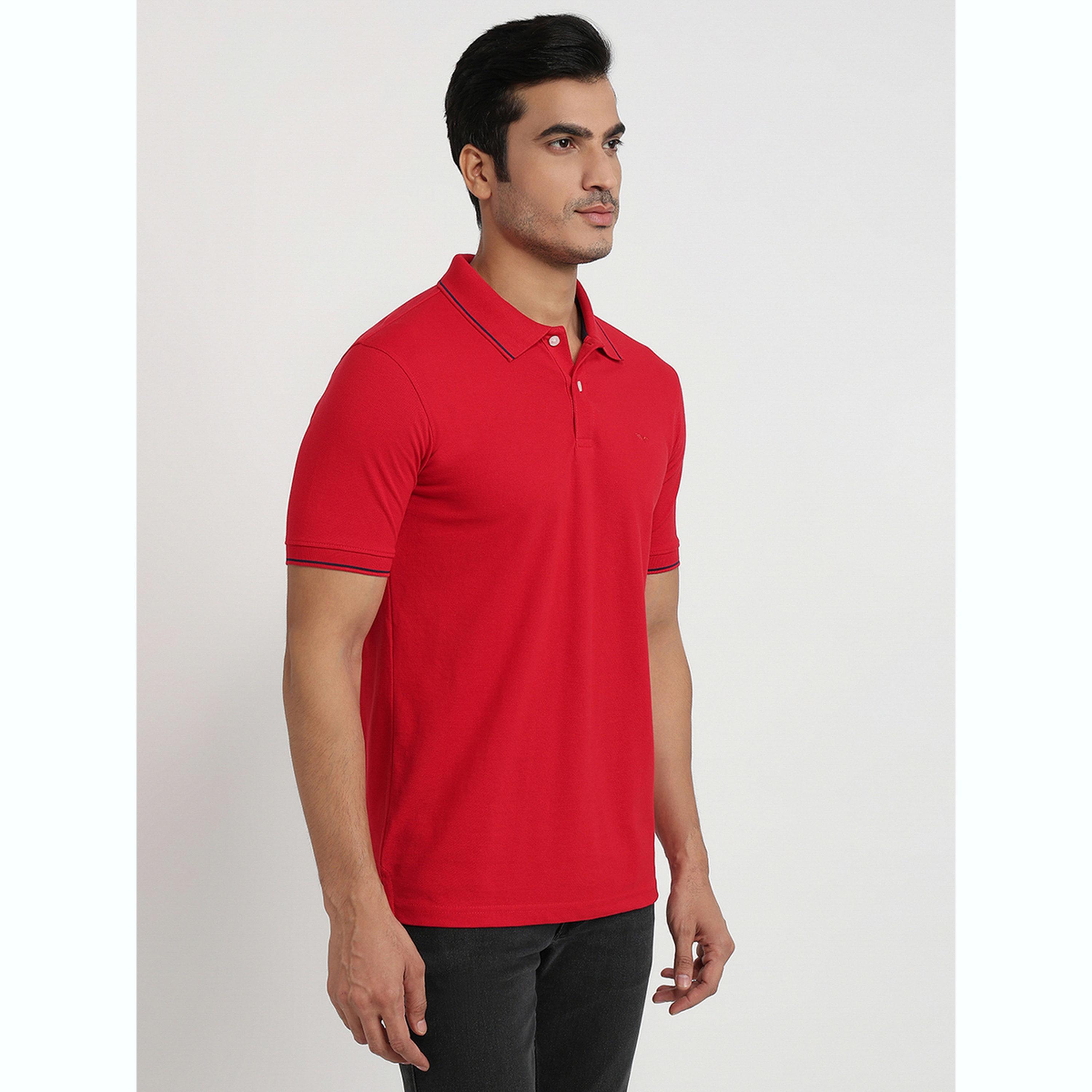 تيشيرت بولو بقصة سليم فت وتفاصيل ملونة-men-clothing-tshirtsandpolos-polos-image-3