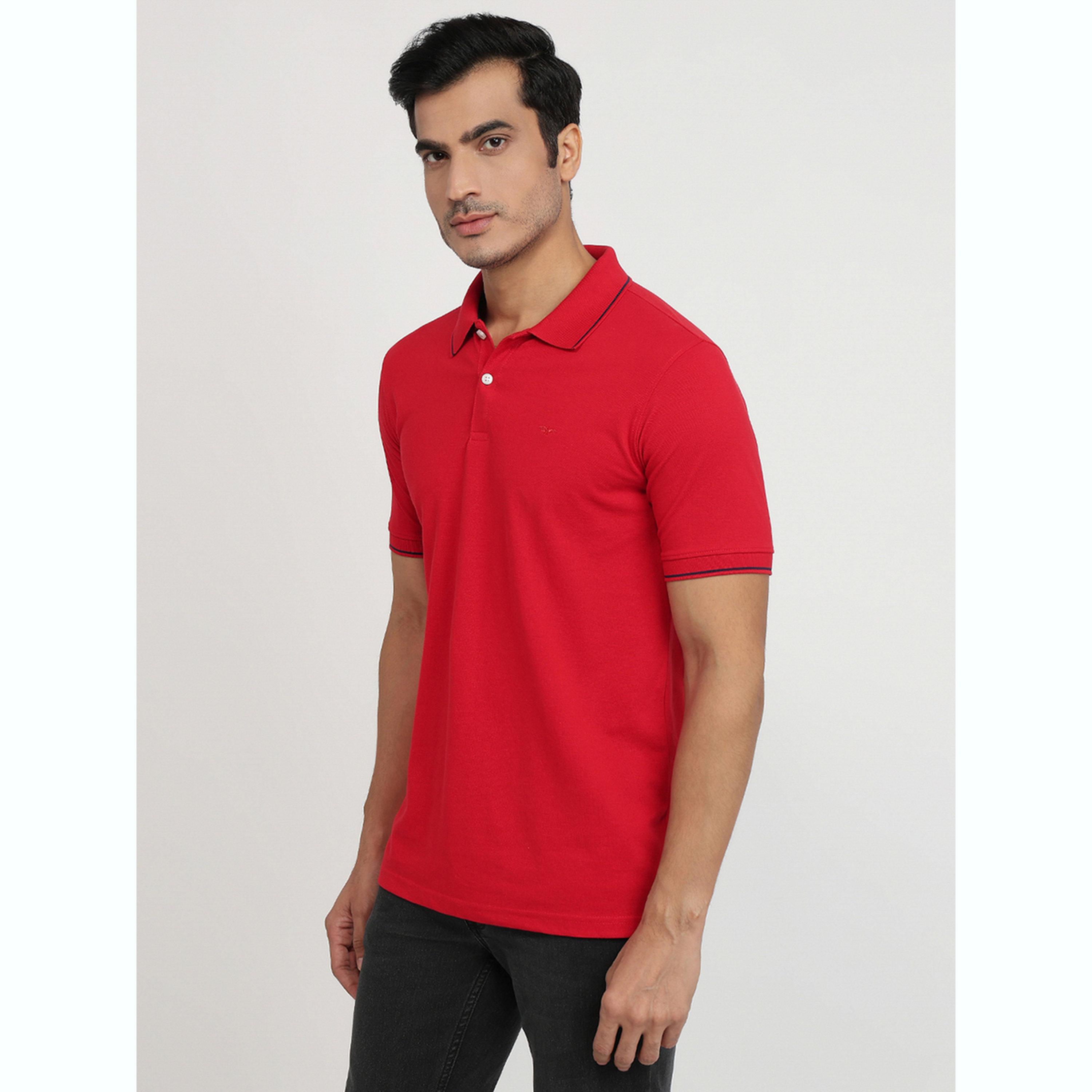 تيشيرت بولو بقصة سليم فت وتفاصيل ملونة-men-clothing-tshirtsandpolos-polos-image-5