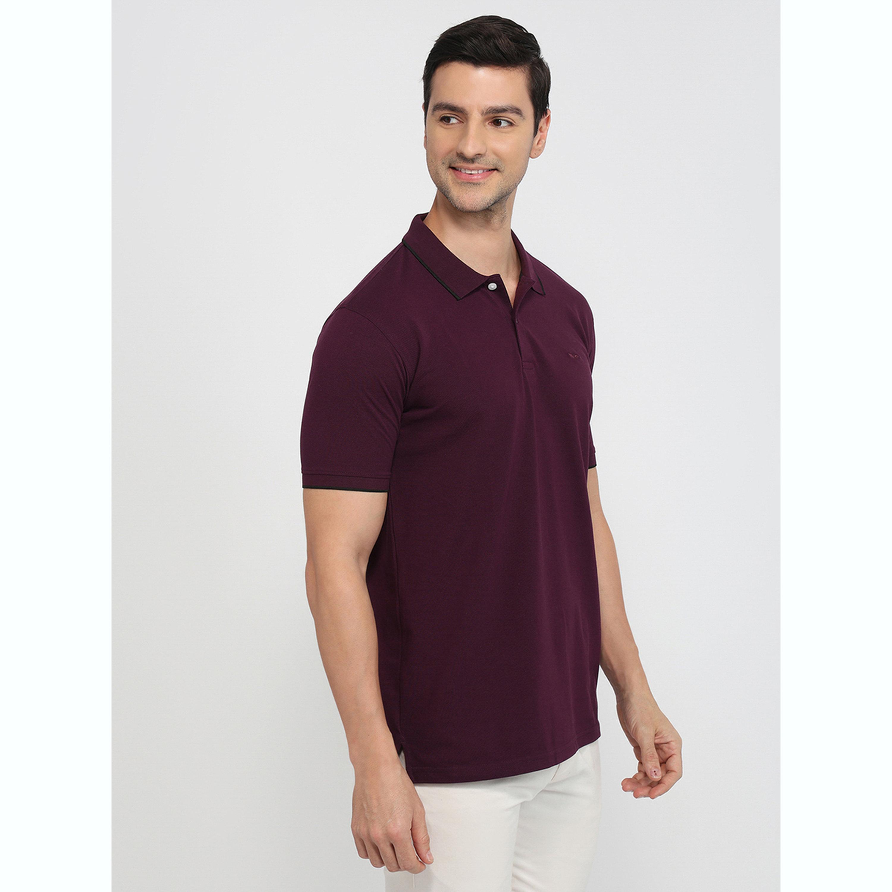 تيشيرت بولو بقصة سليم فت وتفاصيل ملونة-men-clothing-tshirtsandpolos-polos-image-3
