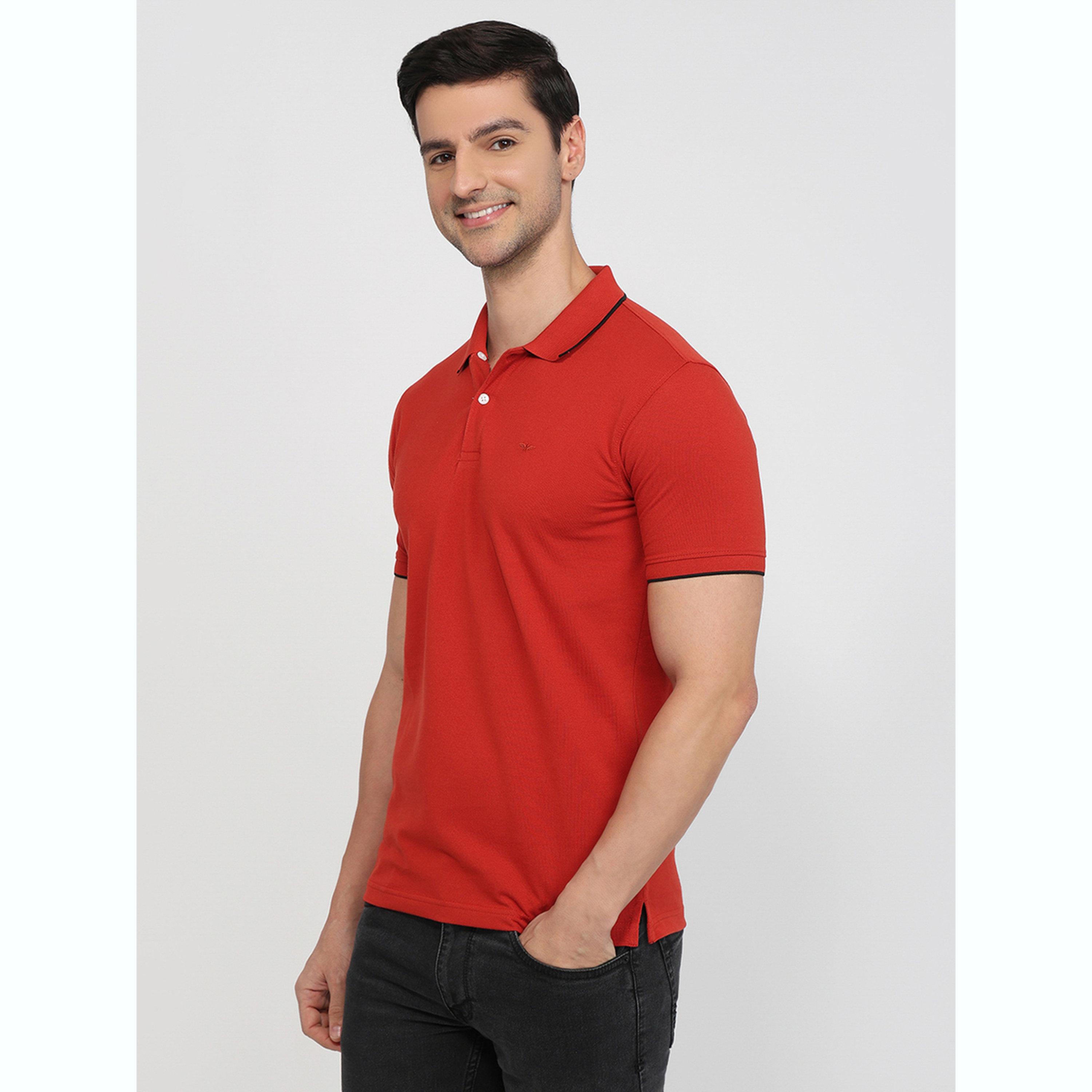 تيشيرت بولو بقصة سليم فت وتفاصيل ملونة-men-clothing-tshirtsandpolos-polos-image-5