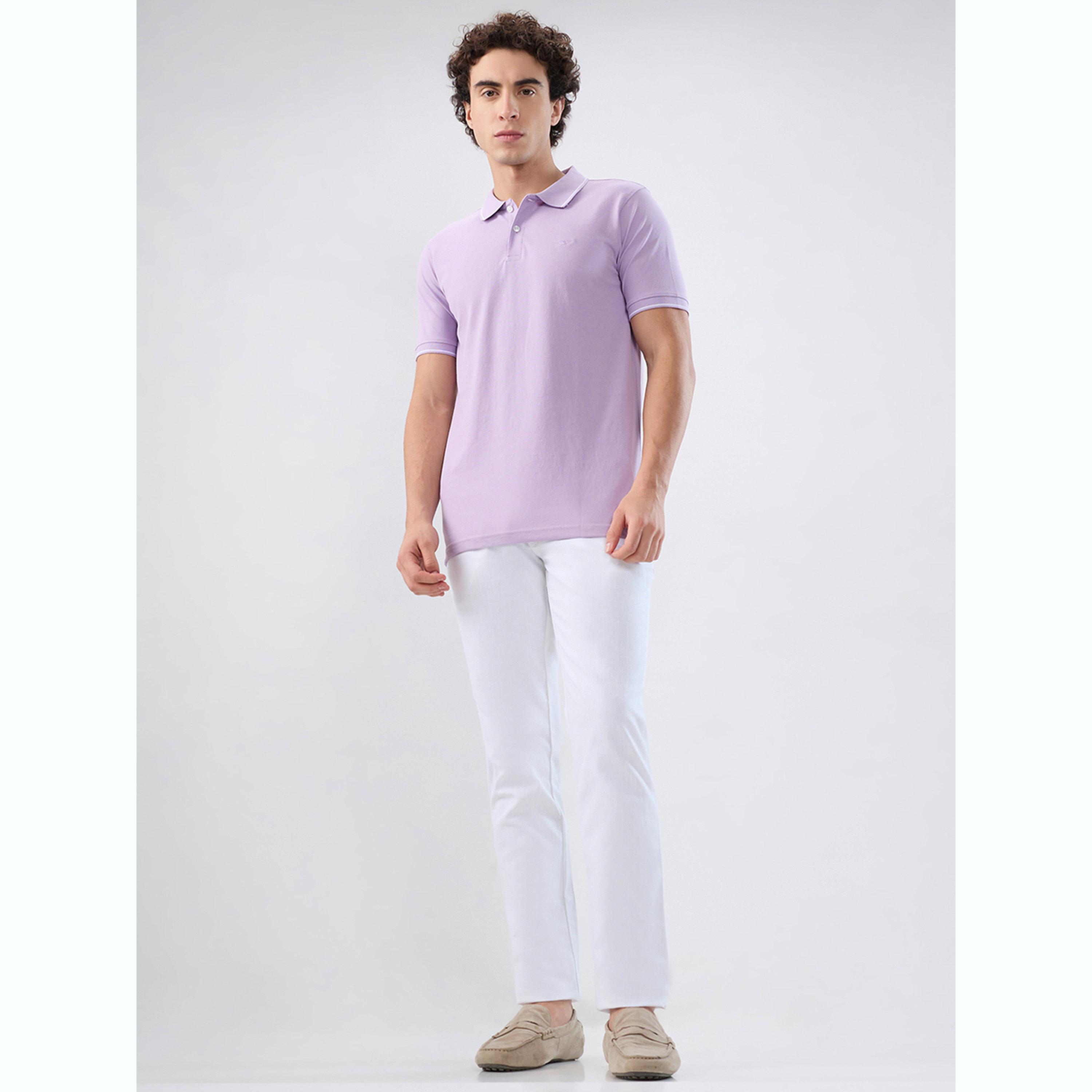 Park Avenue X Styli Men Purple Slim Fit Tipped Polo T-Shirt-men-clothing-tshirtsandpolos-polos-image-2