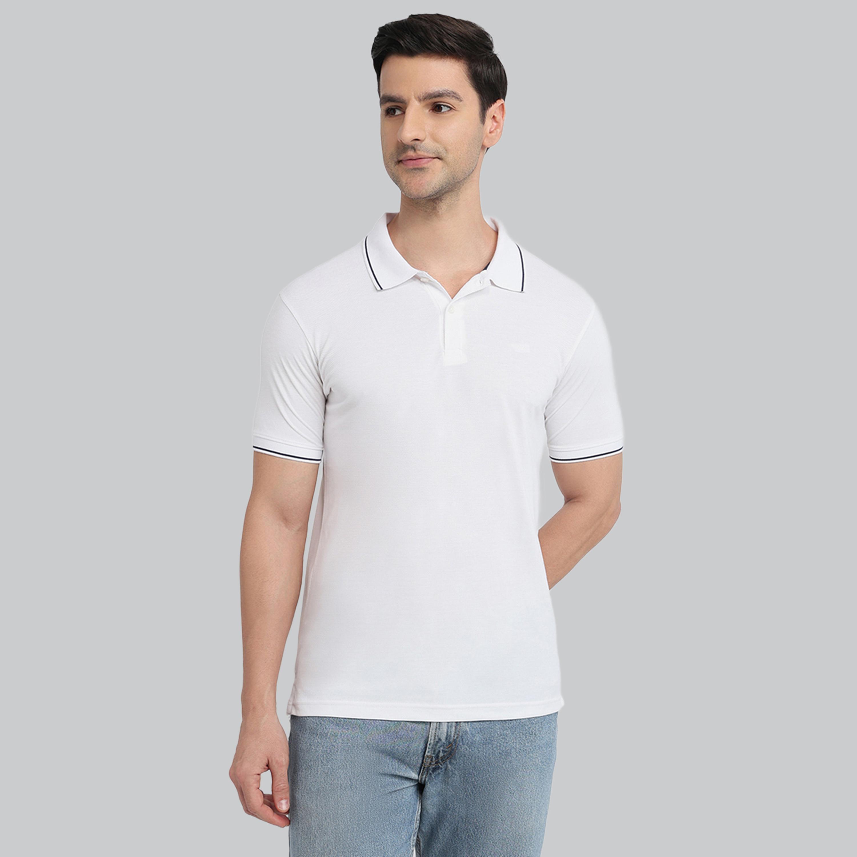 تيشيرت بولو بقصة سليم فت وتفاصيل ملونة-men-clothing-tshirtsandpolos-polos-image-1