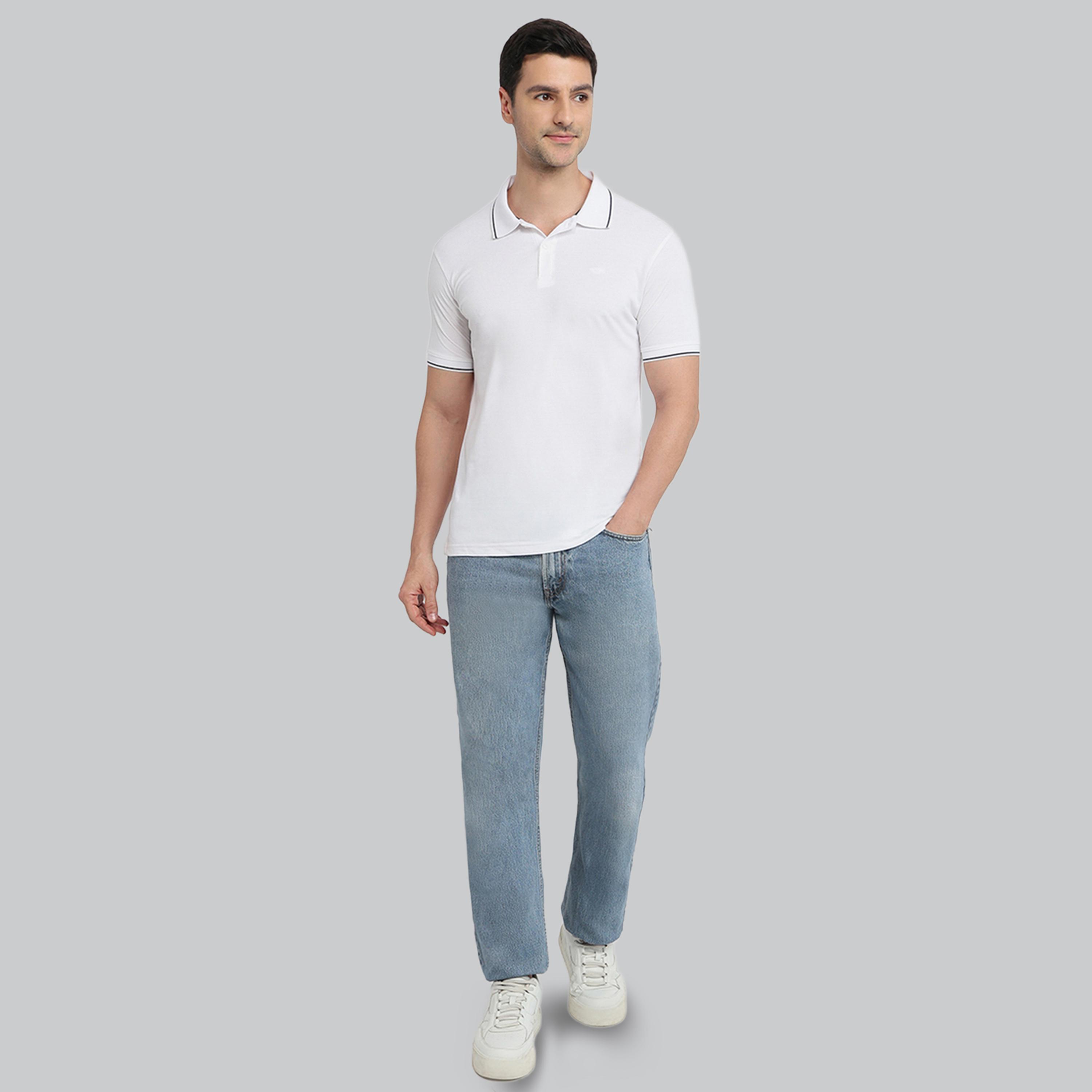 تيشيرت بولو بقصة سليم فت وتفاصيل ملونة-men-clothing-tshirtsandpolos-polos-image-2