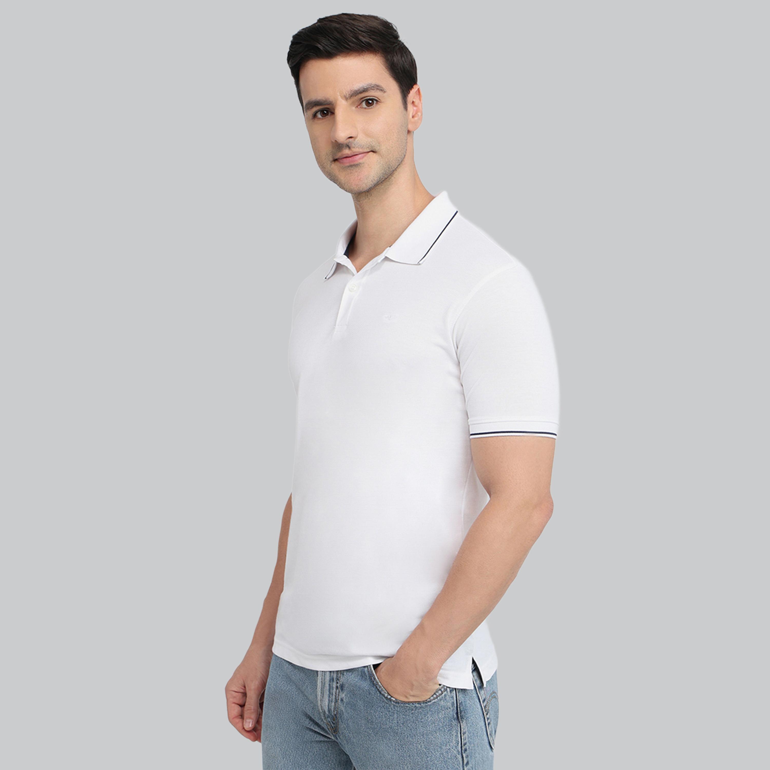 تيشيرت بولو بقصة سليم فت وتفاصيل ملونة-men-clothing-tshirtsandpolos-polos-image-3