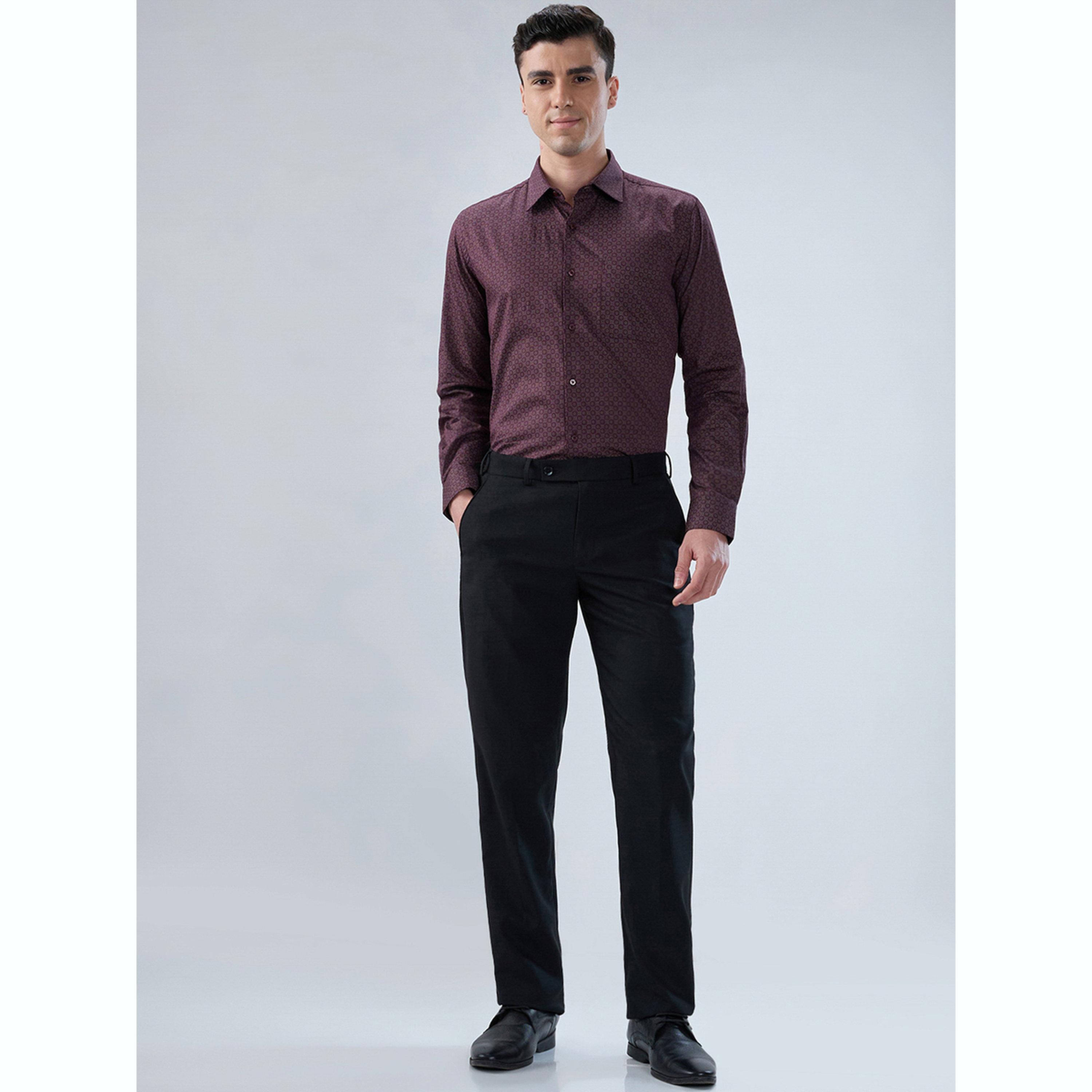 قميص قطن بقصة سليم فت وطبعة-men-clothing-shirts-image-2