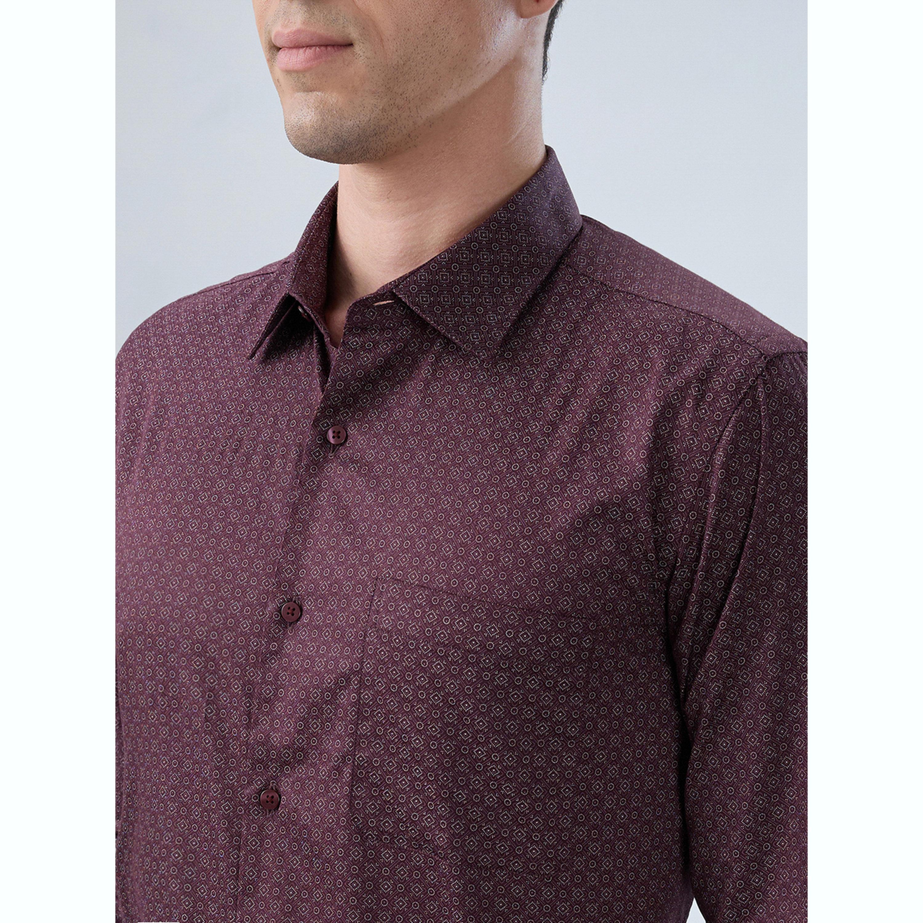 قميص قطن بقصة سليم فت وطبعة-men-clothing-shirts-image-6