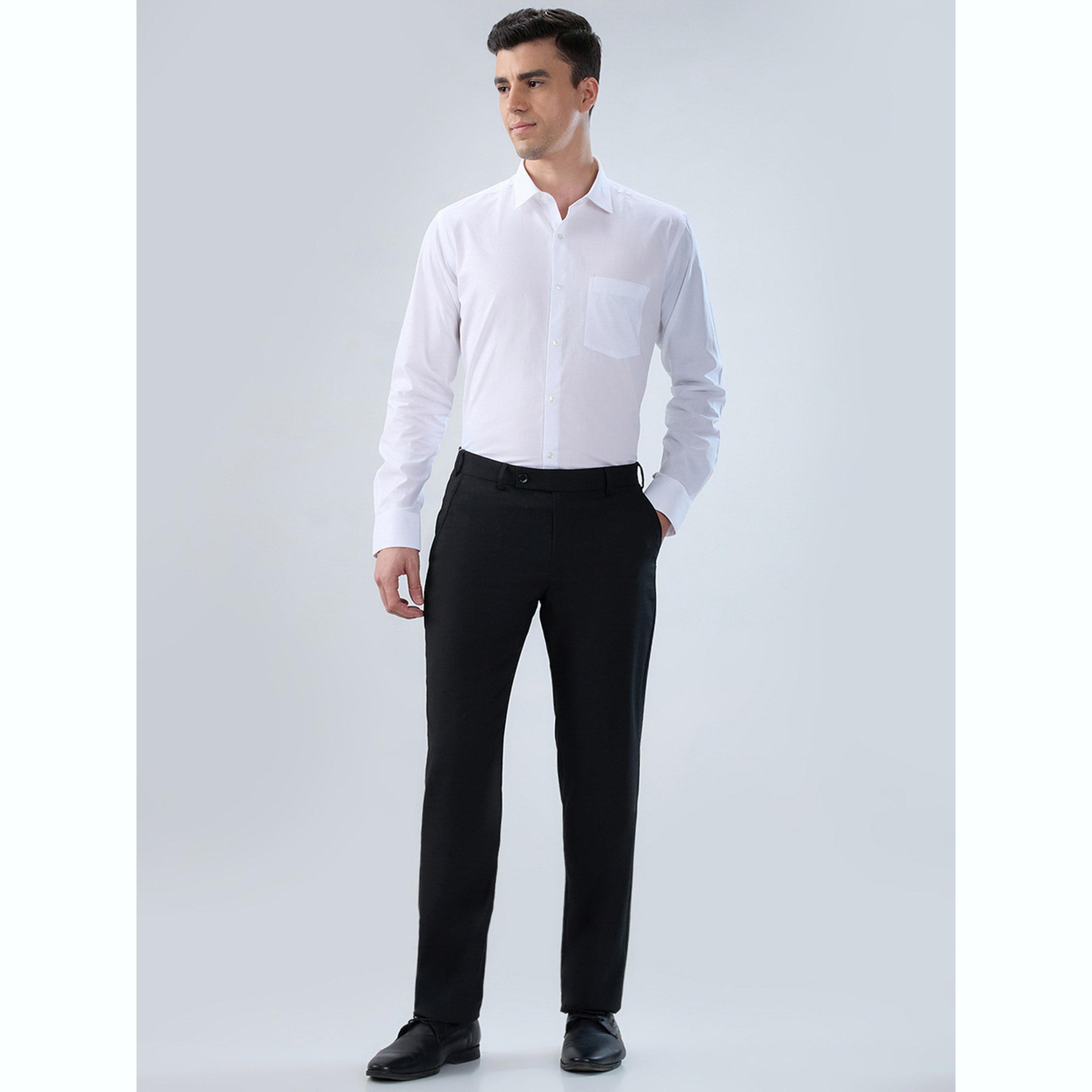 قميص بقصة سليم فت وتفاصيل جيب سادة-men-clothing-shirts-image-2