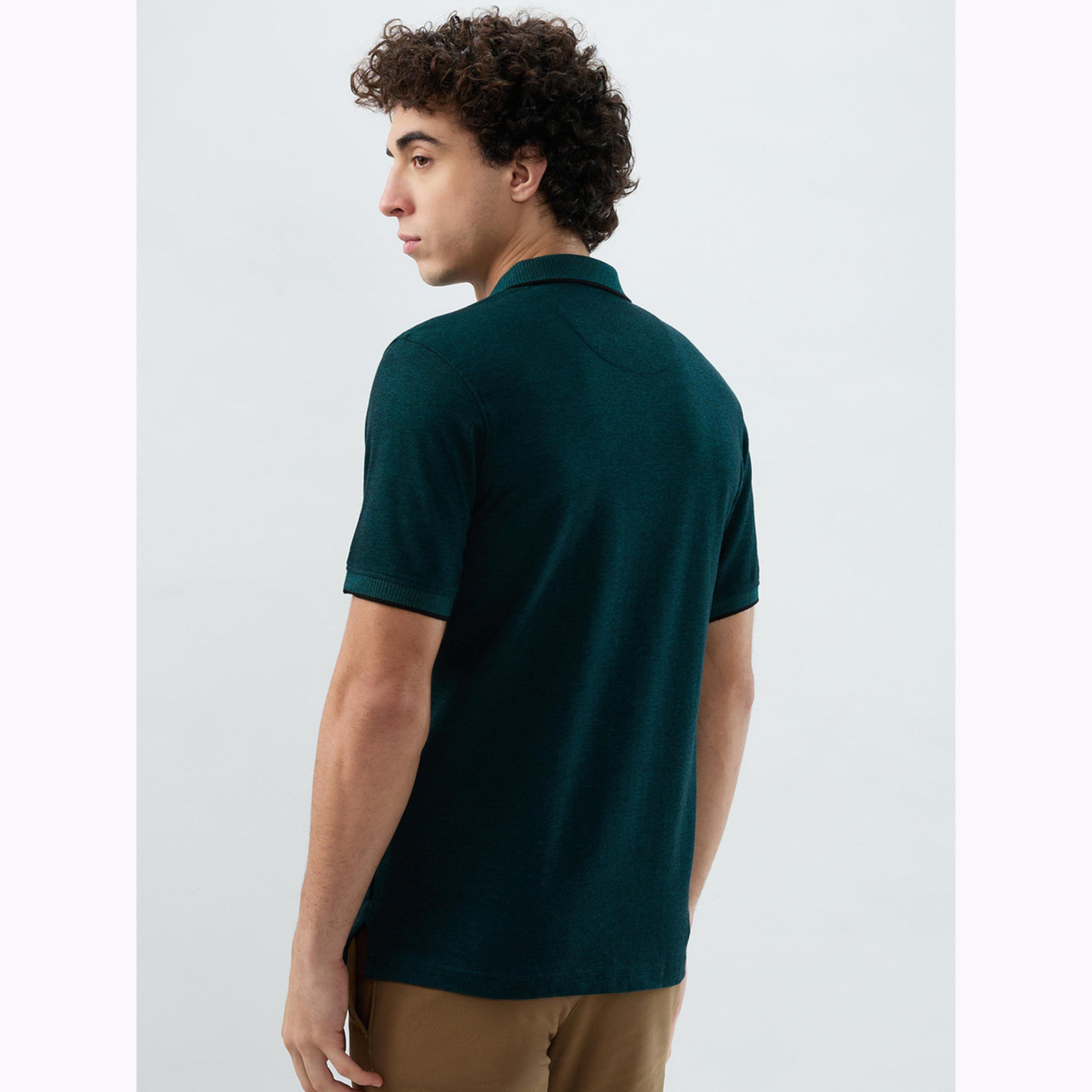 Raymond X Styli Dark Green Slim Fit Cotton Polo-men-clothing-tshirtsandpolos-polos-image-4