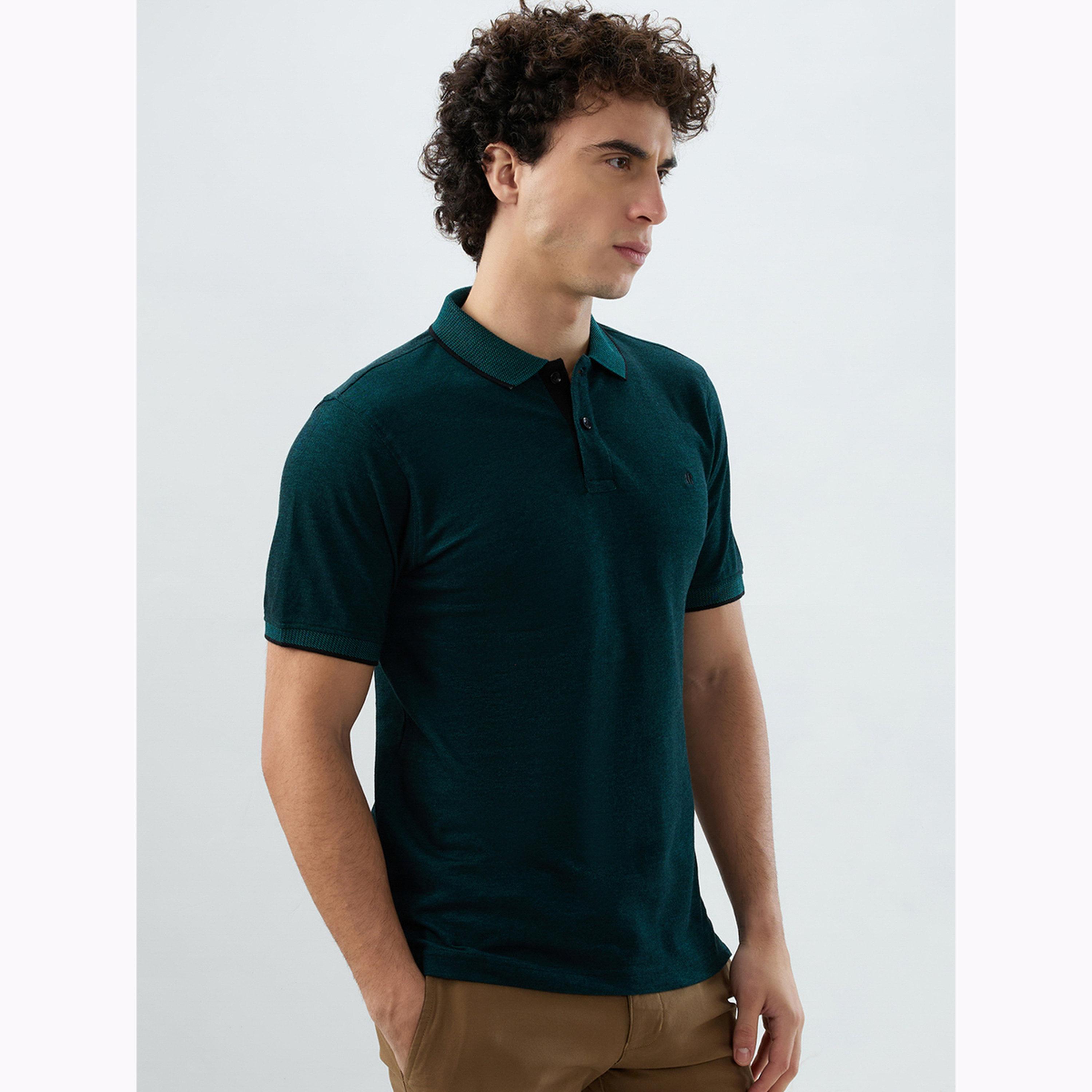 Raymond X Styli Dark Green Slim Fit Cotton Polo-men-clothing-tshirtsandpolos-polos-image-5