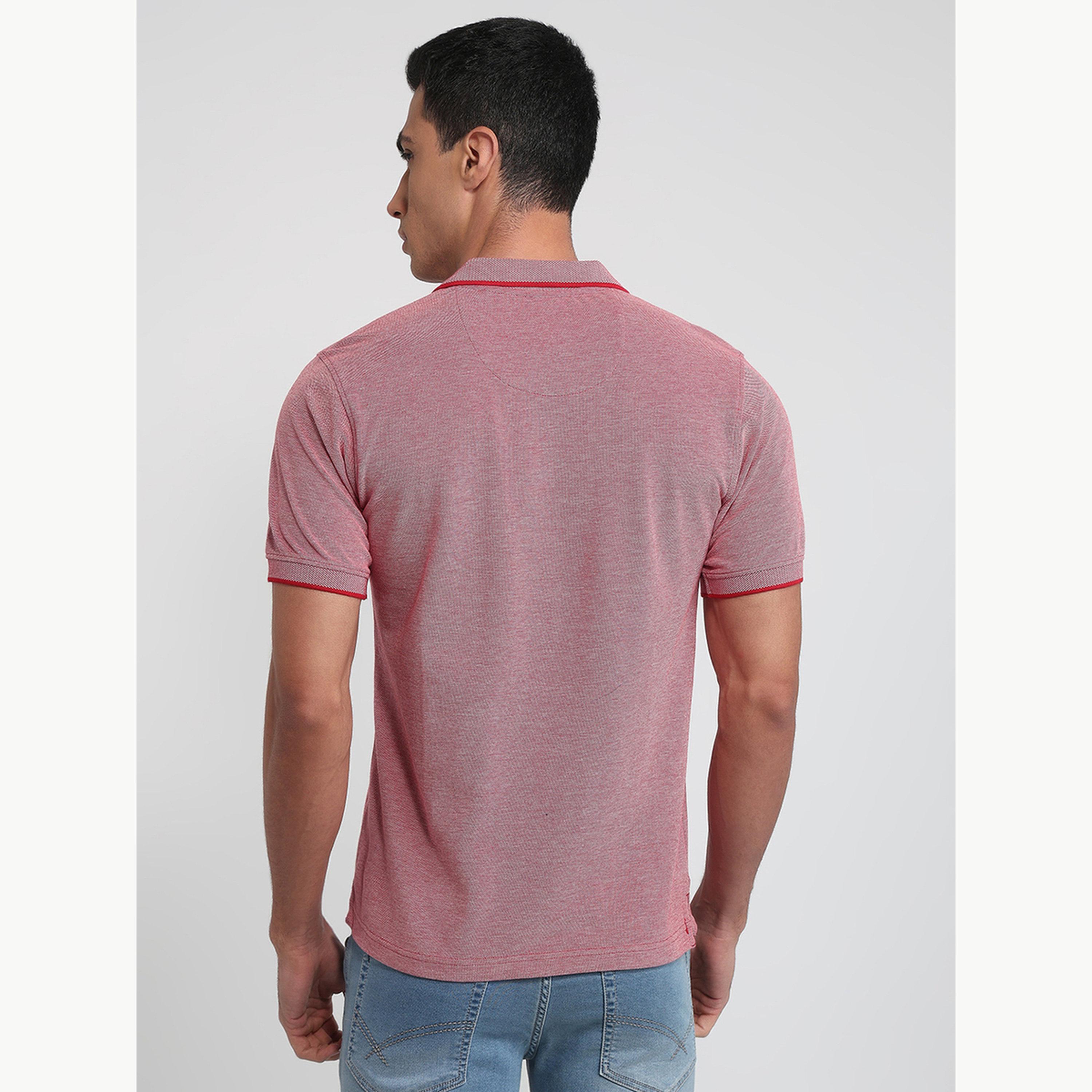 Raymond X Styli Red Melange Cotton Polo-men-clothing-tshirtsandpolos-polos-image-4