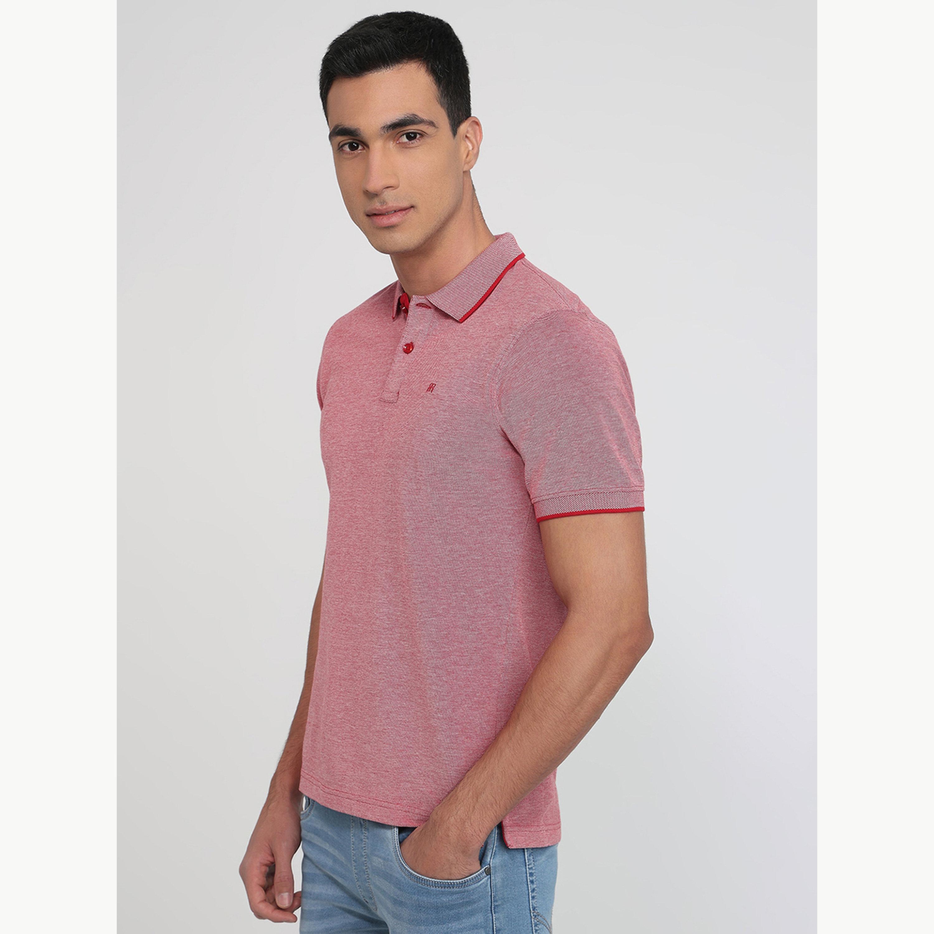 Raymond X Styli Red Melange Cotton Polo-men-clothing-tshirtsandpolos-polos-image-5