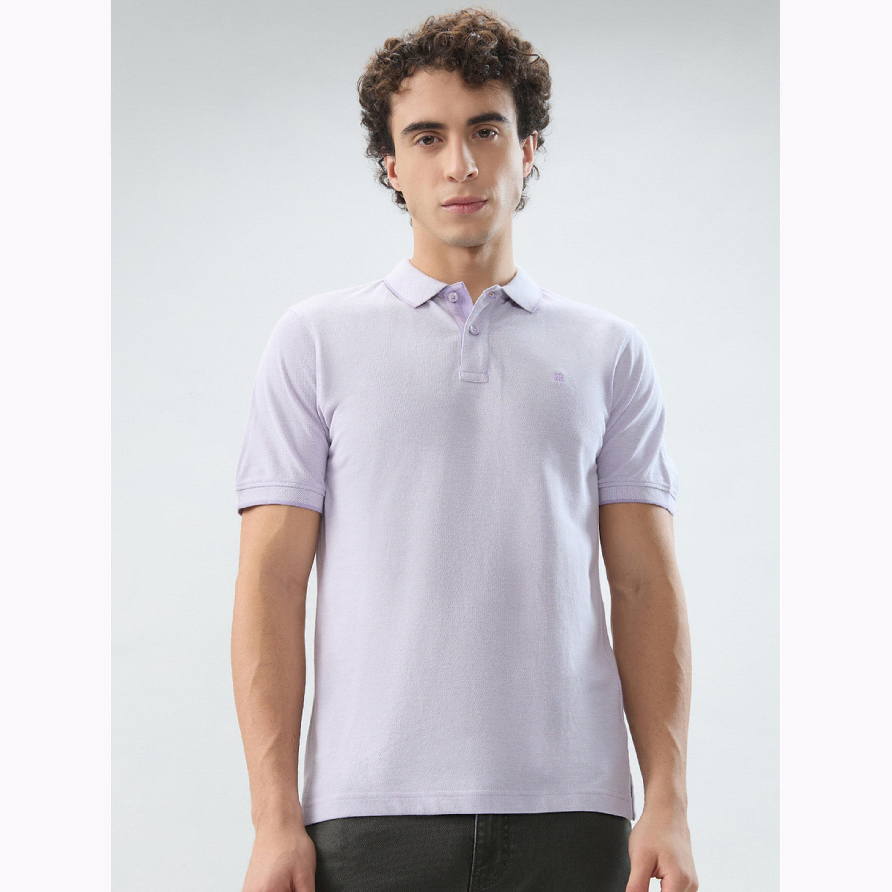 Raymond X Styli Lilac Cotton Solid Polo-men-clothing-tshirtsandpolos-polos-image-1