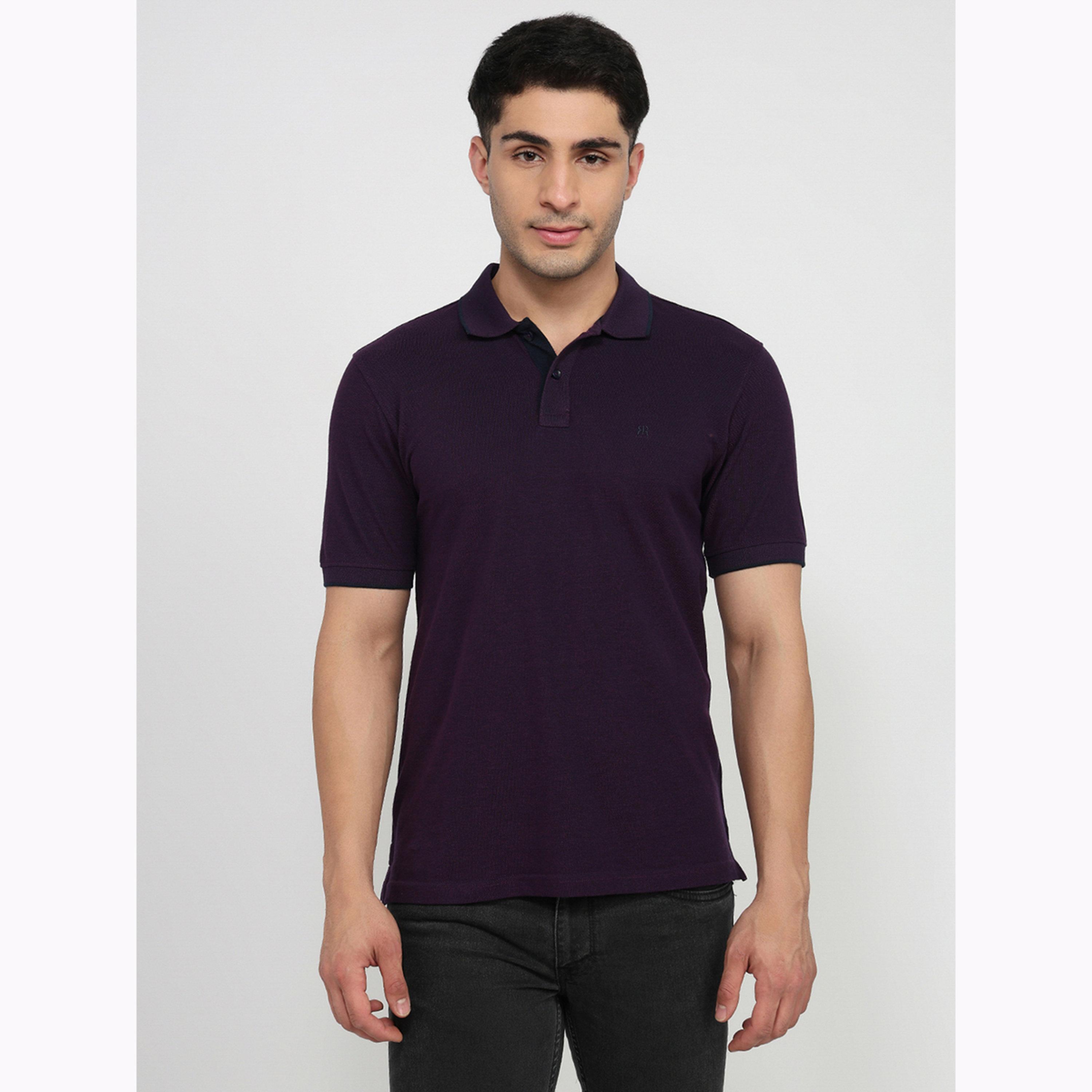 Raymond X Styli Purple Cotton Solid Polo-men-clothing-tshirtsandpolos-polos-image-1