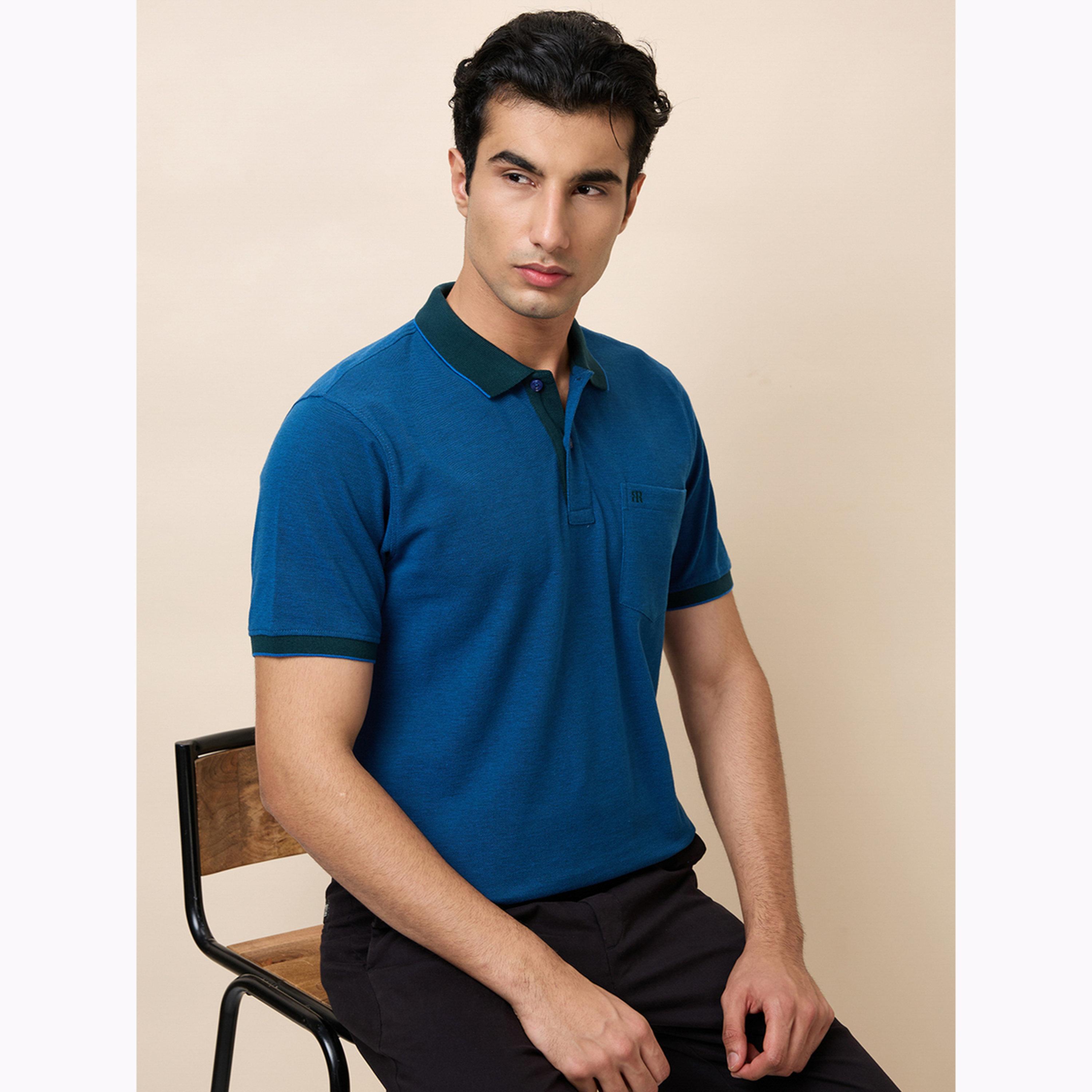 قميص بولو قطن سادة مع جيب-men-clothing-tshirtsandpolos-polos-image-4